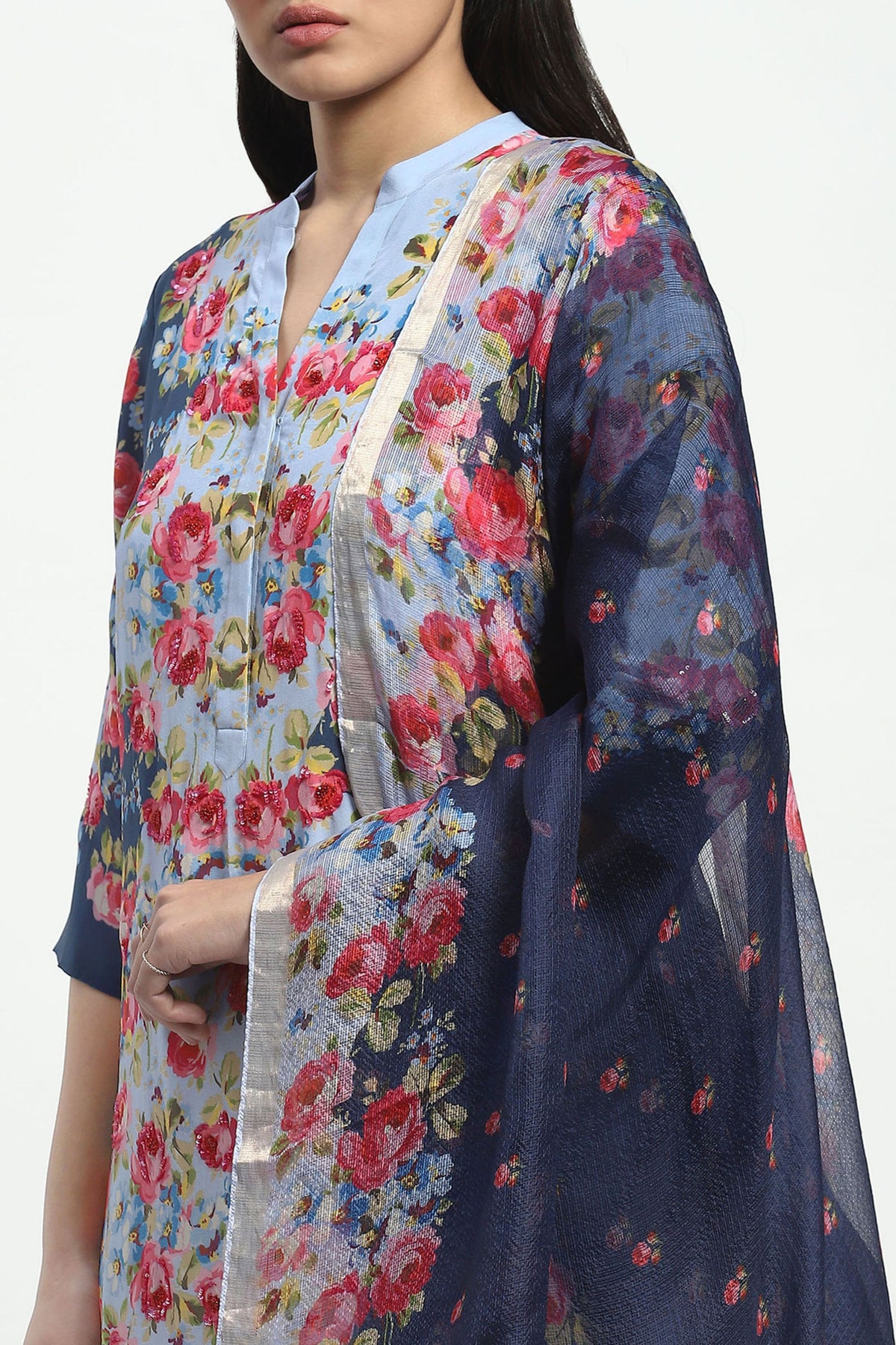 Mirrored Bloom Kurta Set