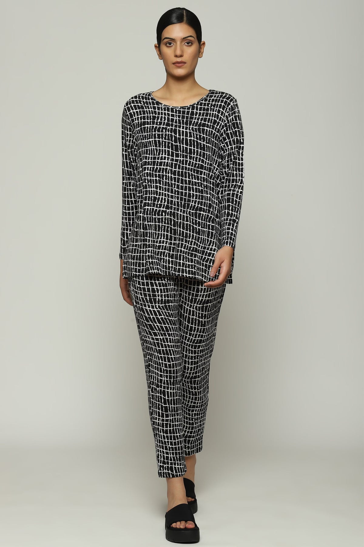 Lattice Print Trouser