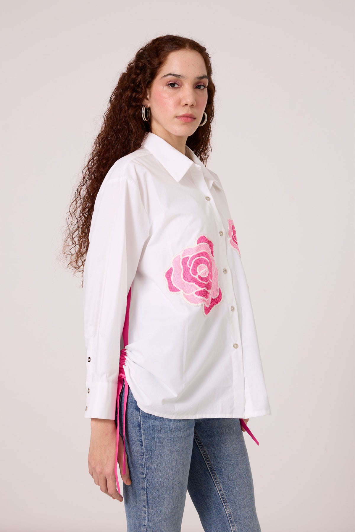 Eva Applique Bright White Shirt