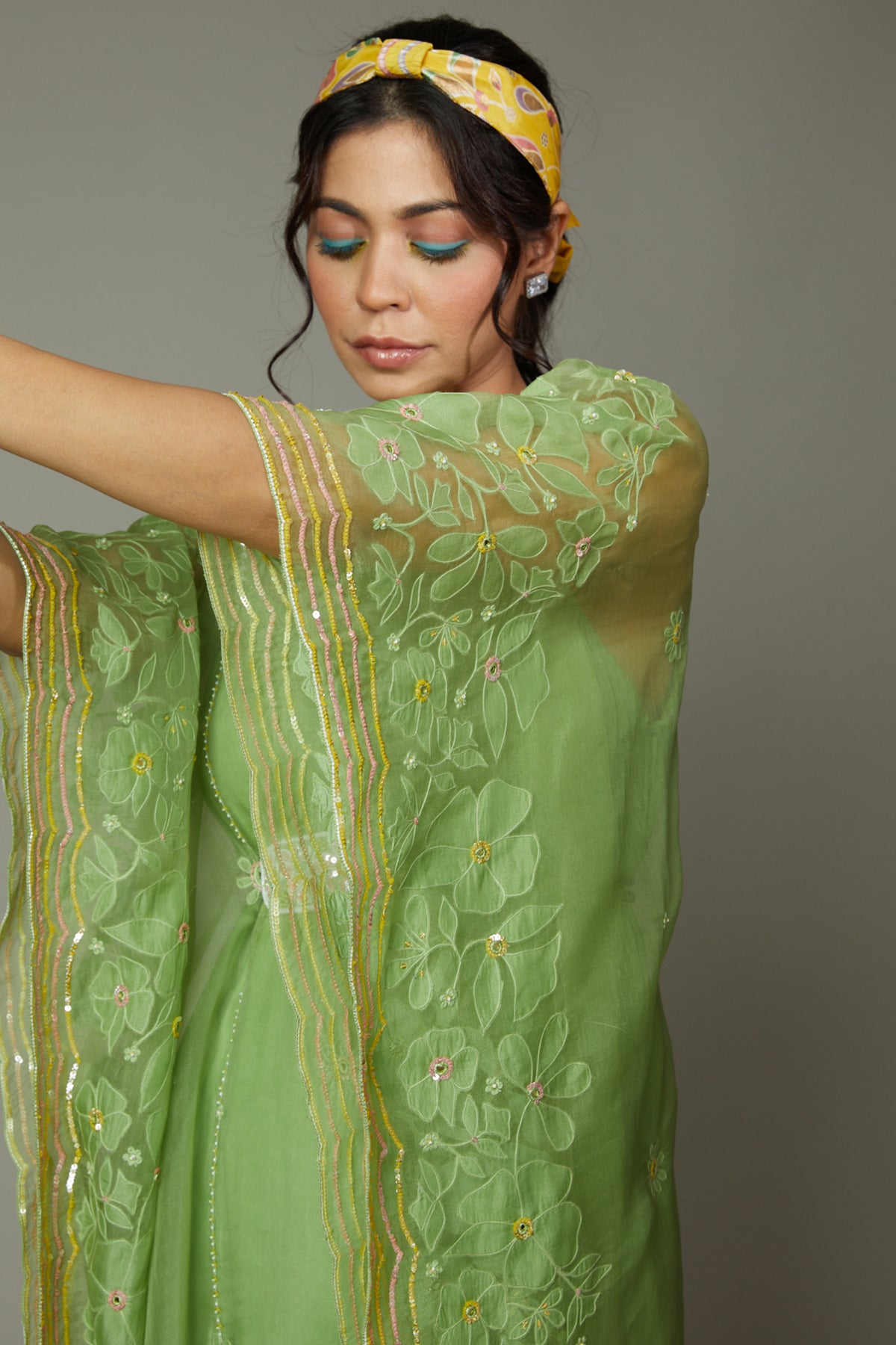 Green Apple Kaftan Set