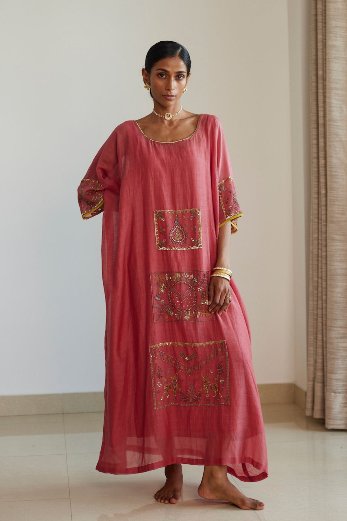 Pink Akaari Kaftan