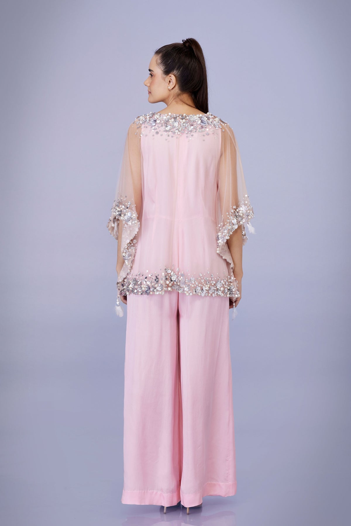 Light Pink Kaftan With Jumpsuit