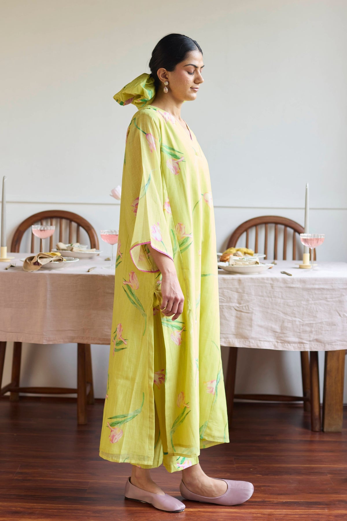 Lime Tulip Relaxed Kurta Set