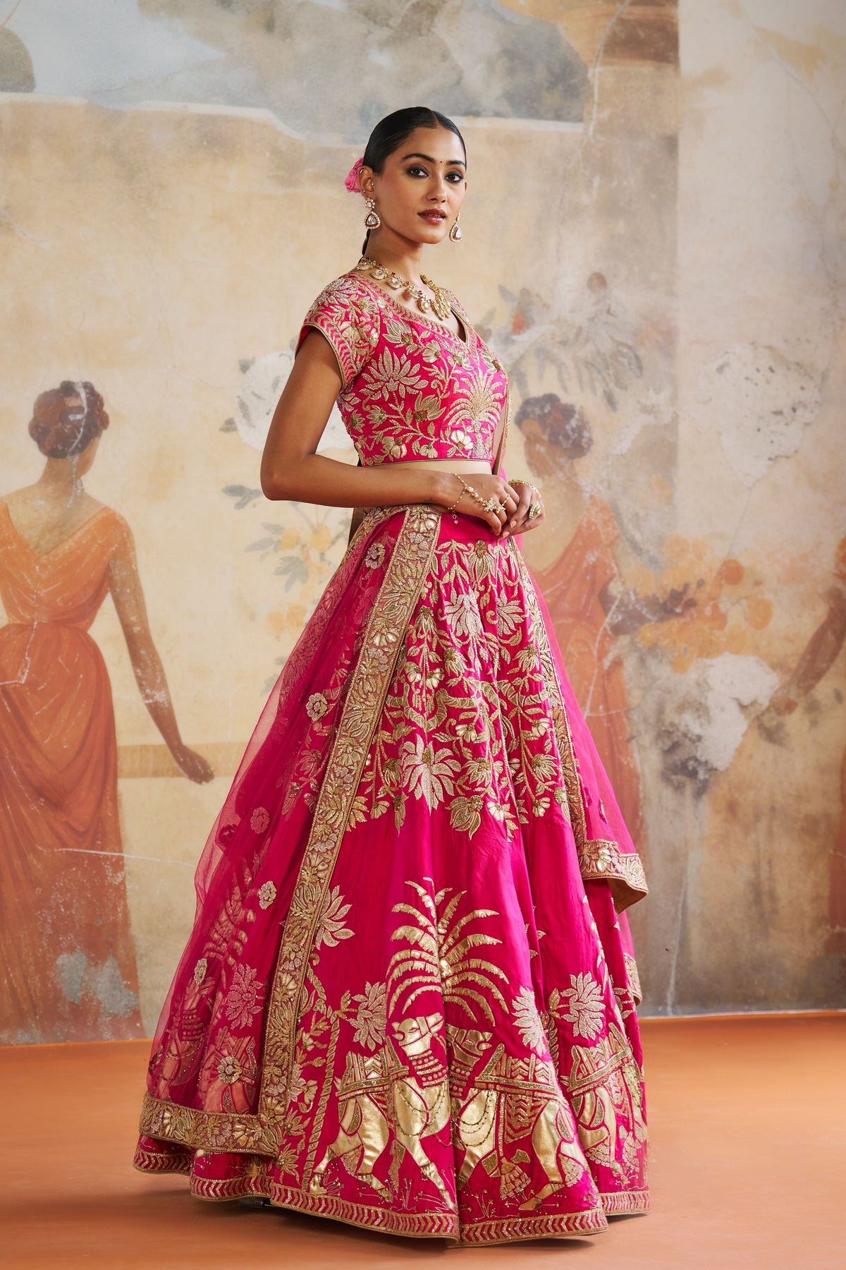 Fuschia Pink Lehenga Set