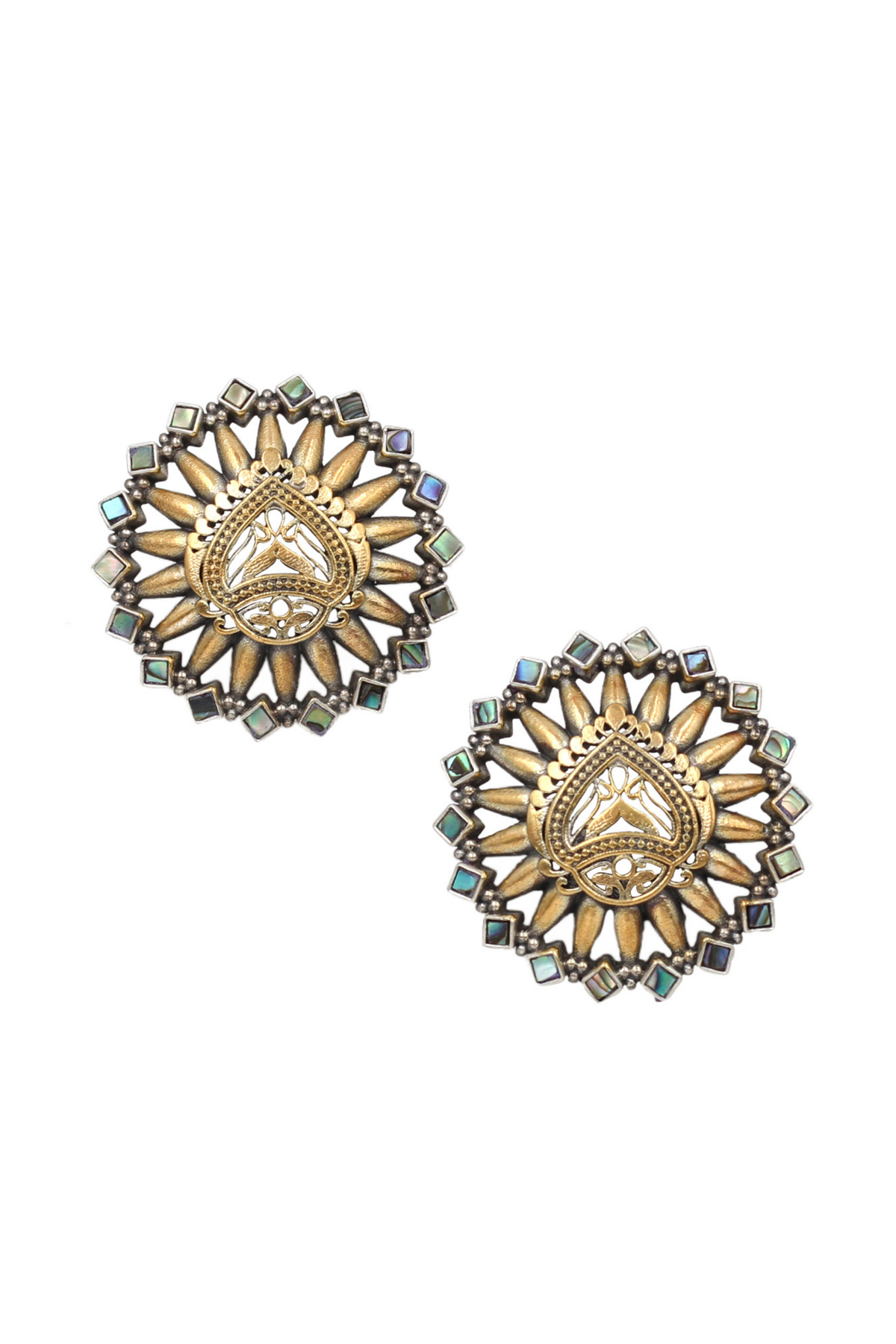 Luxe Shine Round Stud Earrings