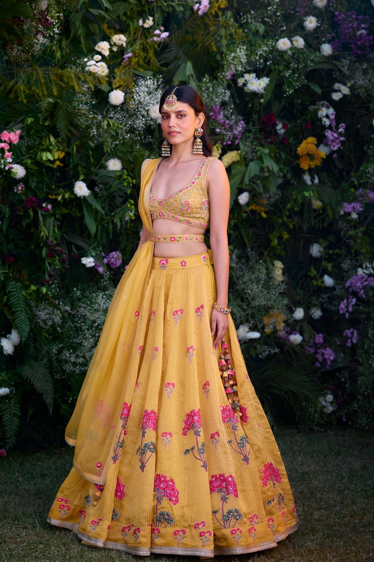 Spectra Yellow Lehenga Set