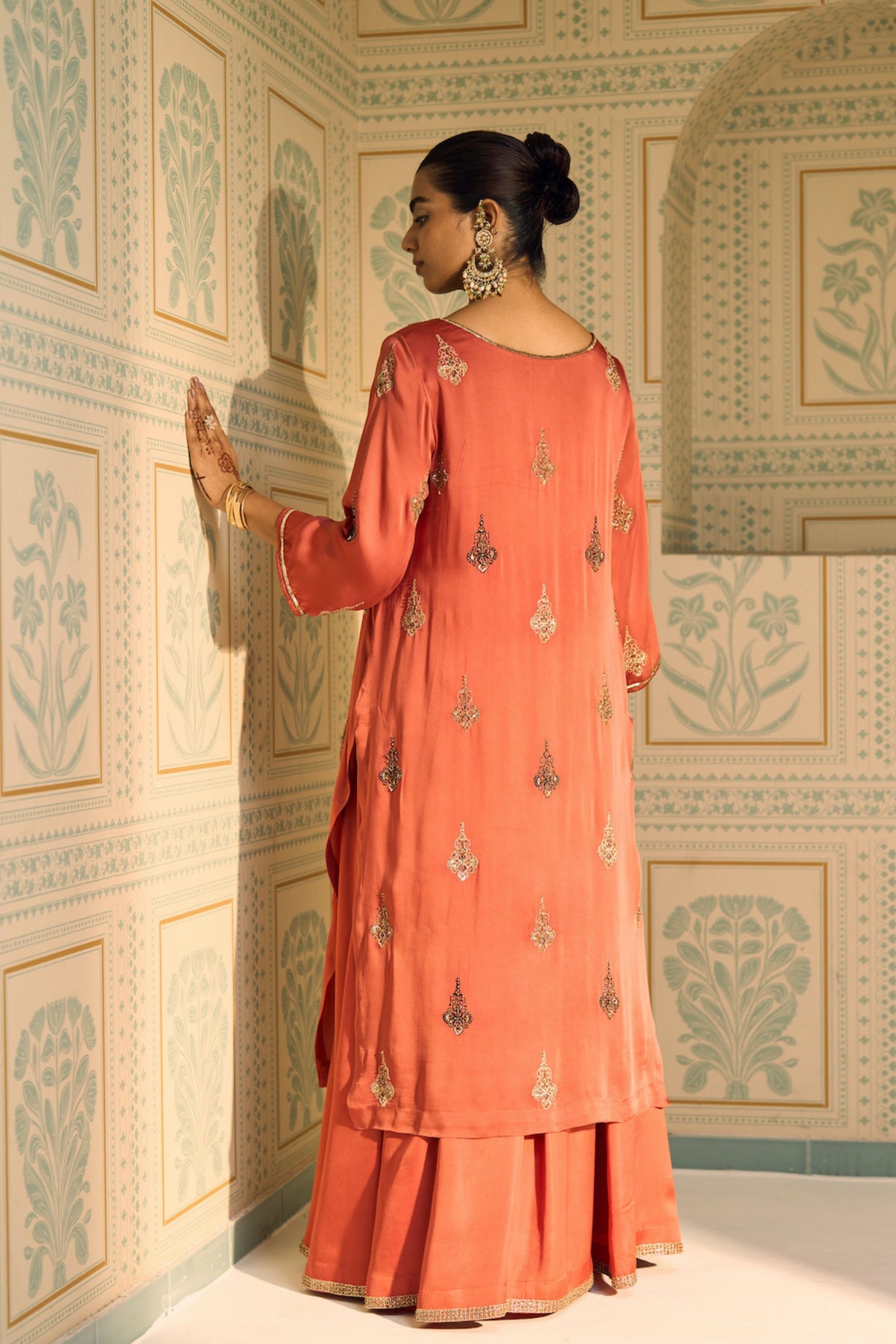 Orange Chavi Lehenga Set