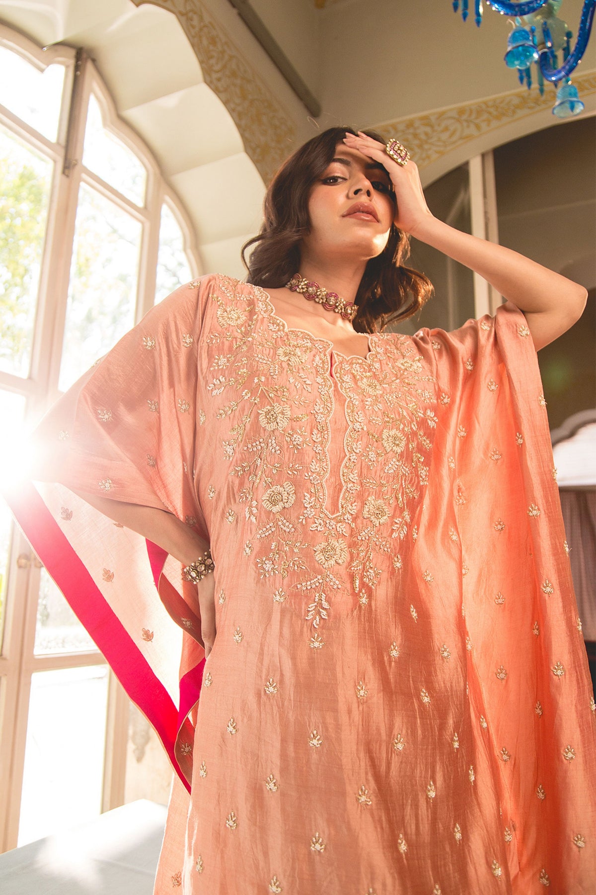 Old Rose Kaftan Set