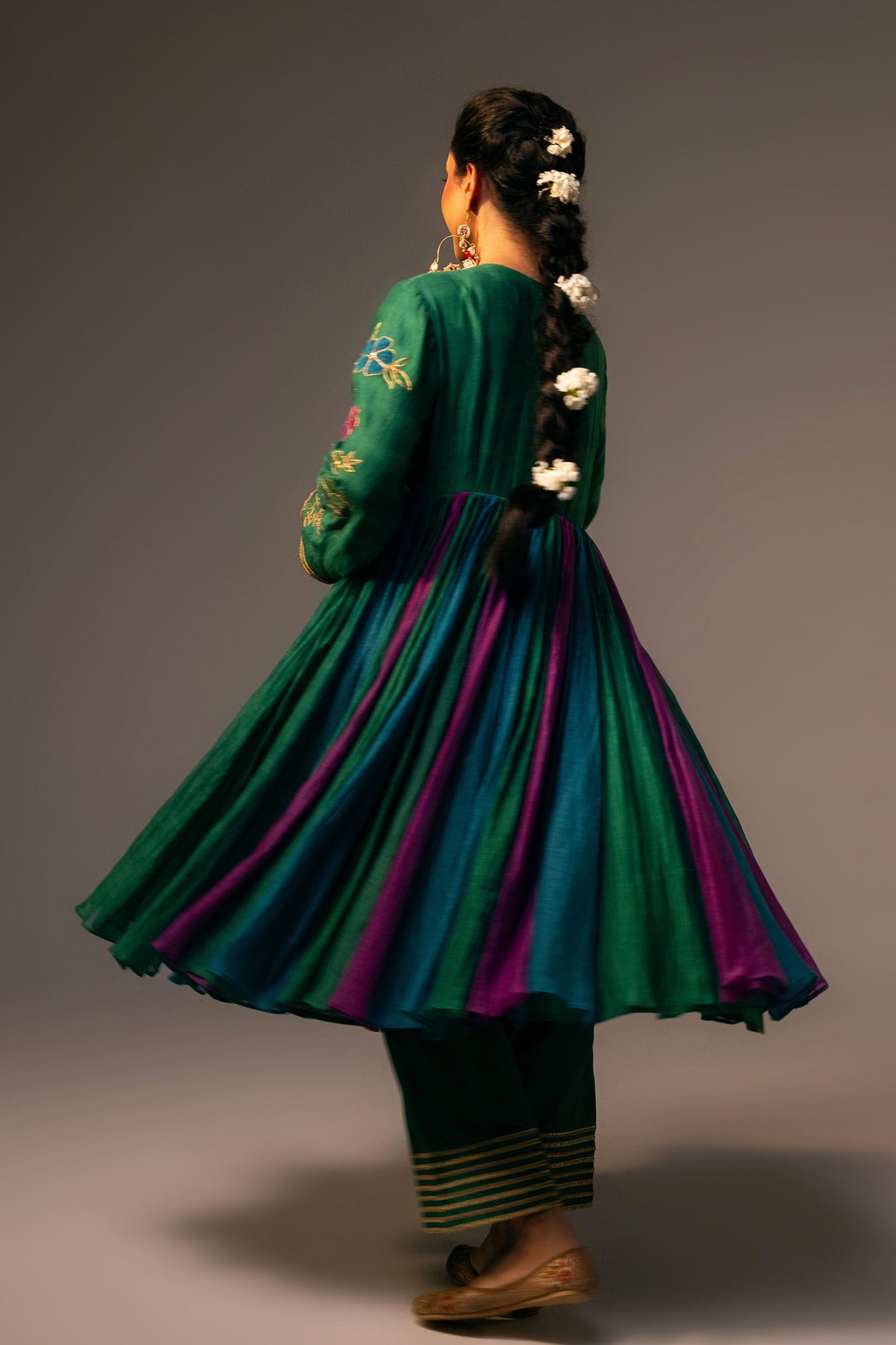 Multi Coloured Anarkali Set