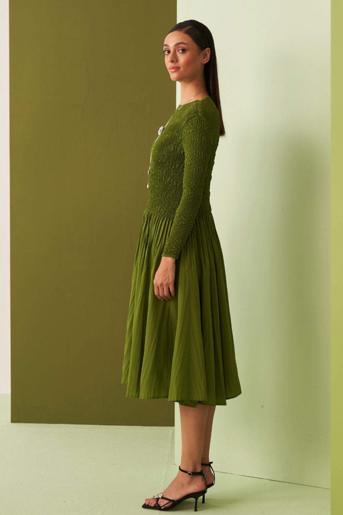 Lime Green Minsk Dress