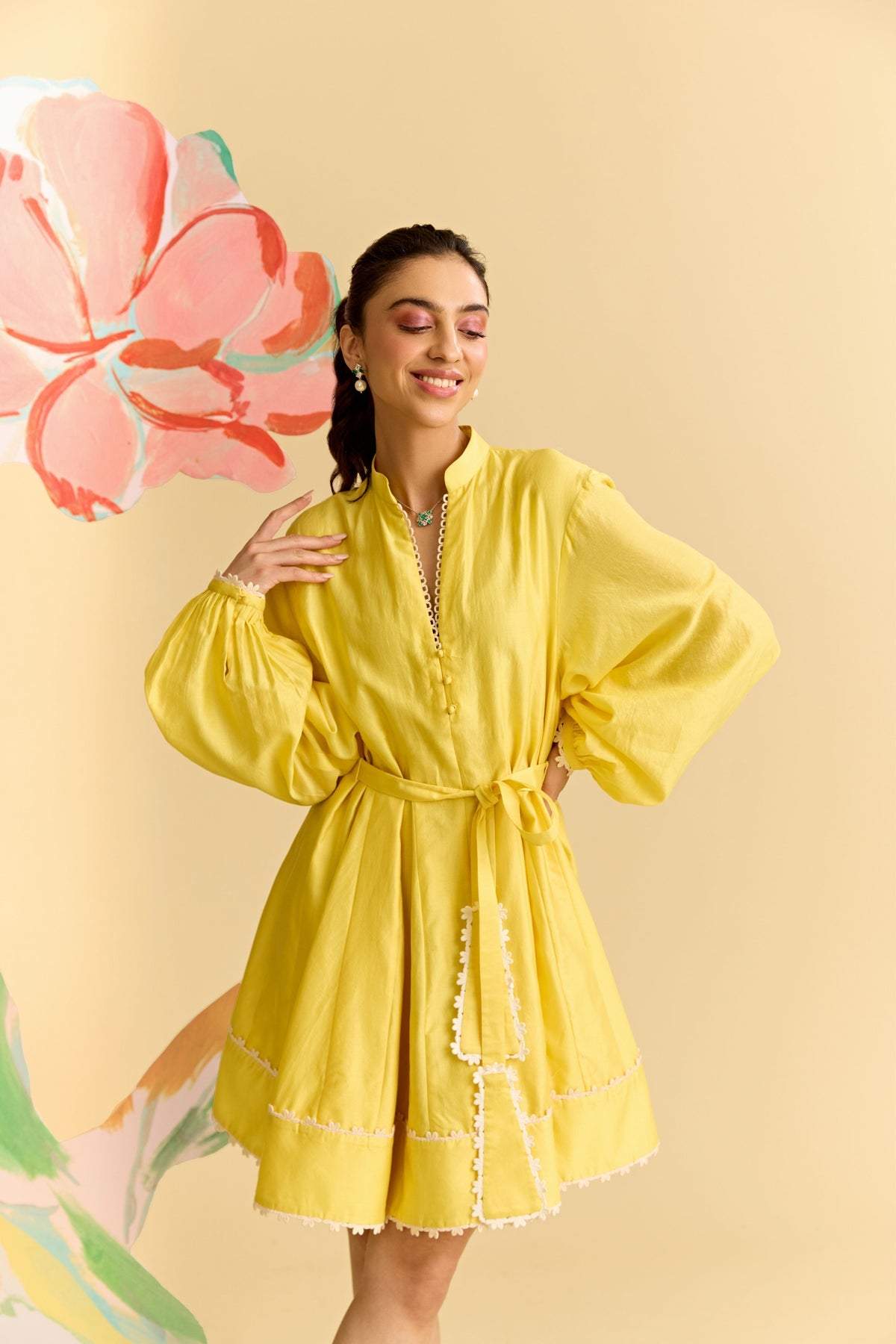 Yellow Chanderi Dress