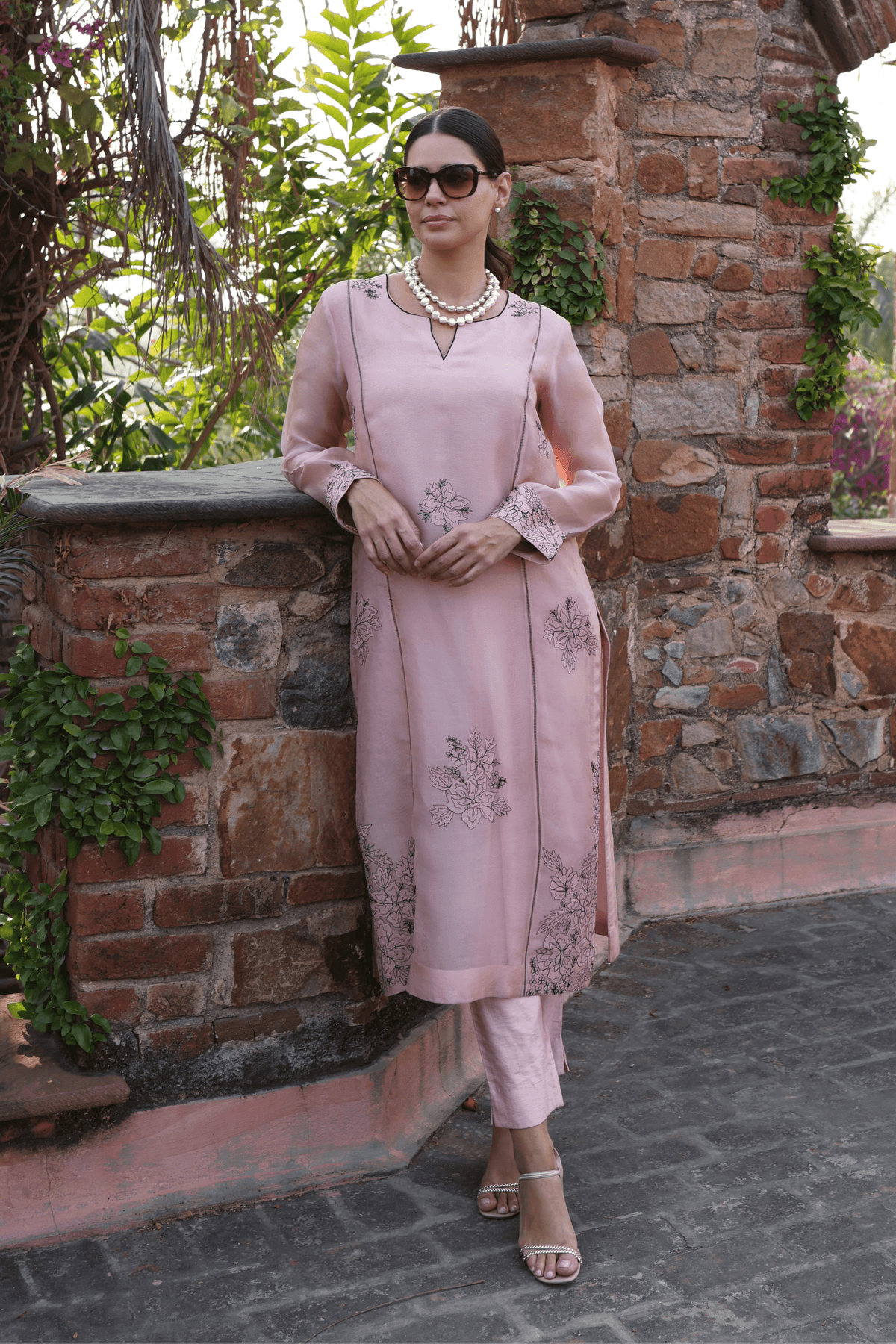 Dusty Pink Kurta And Pant