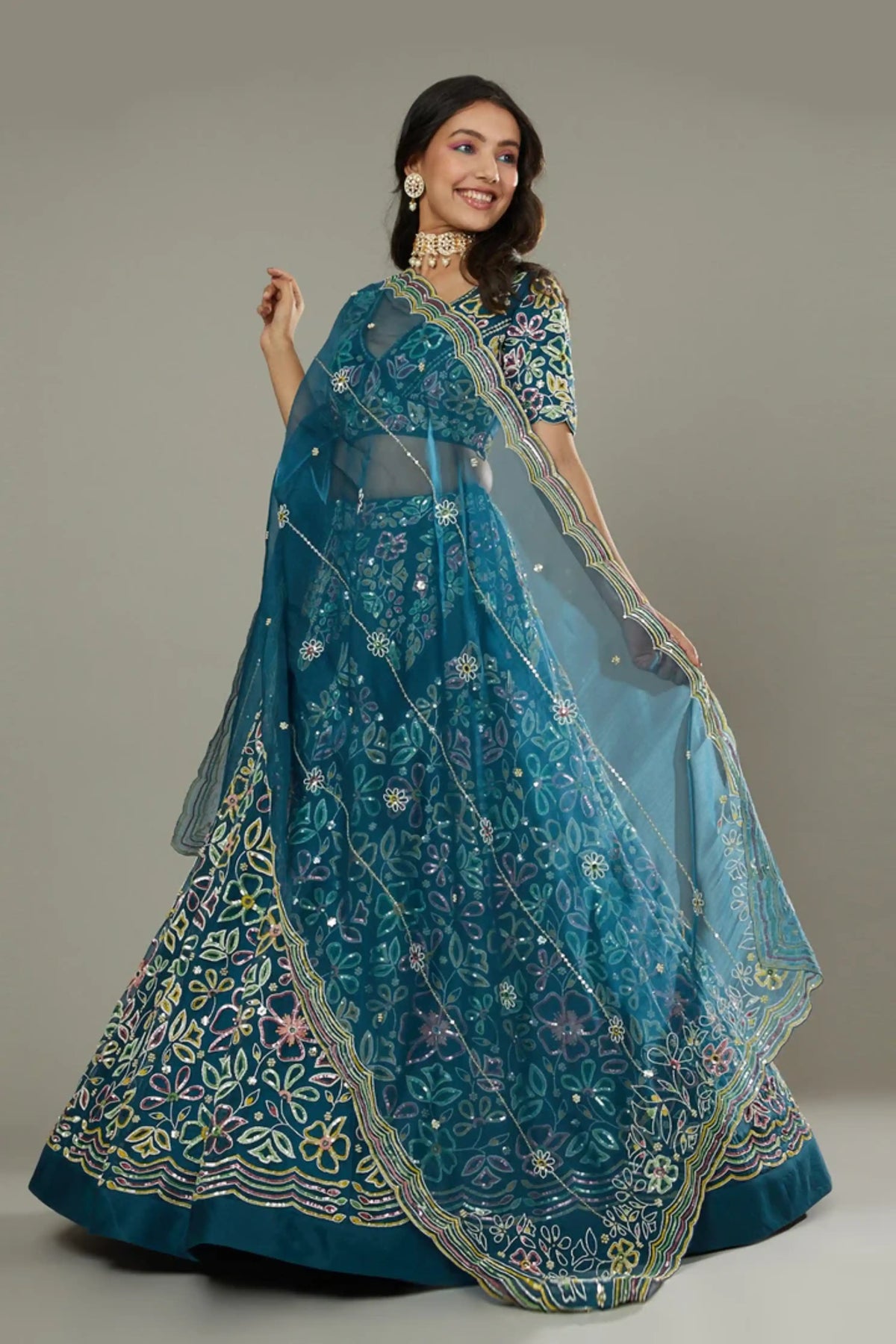 Blueberry Lehenga Set