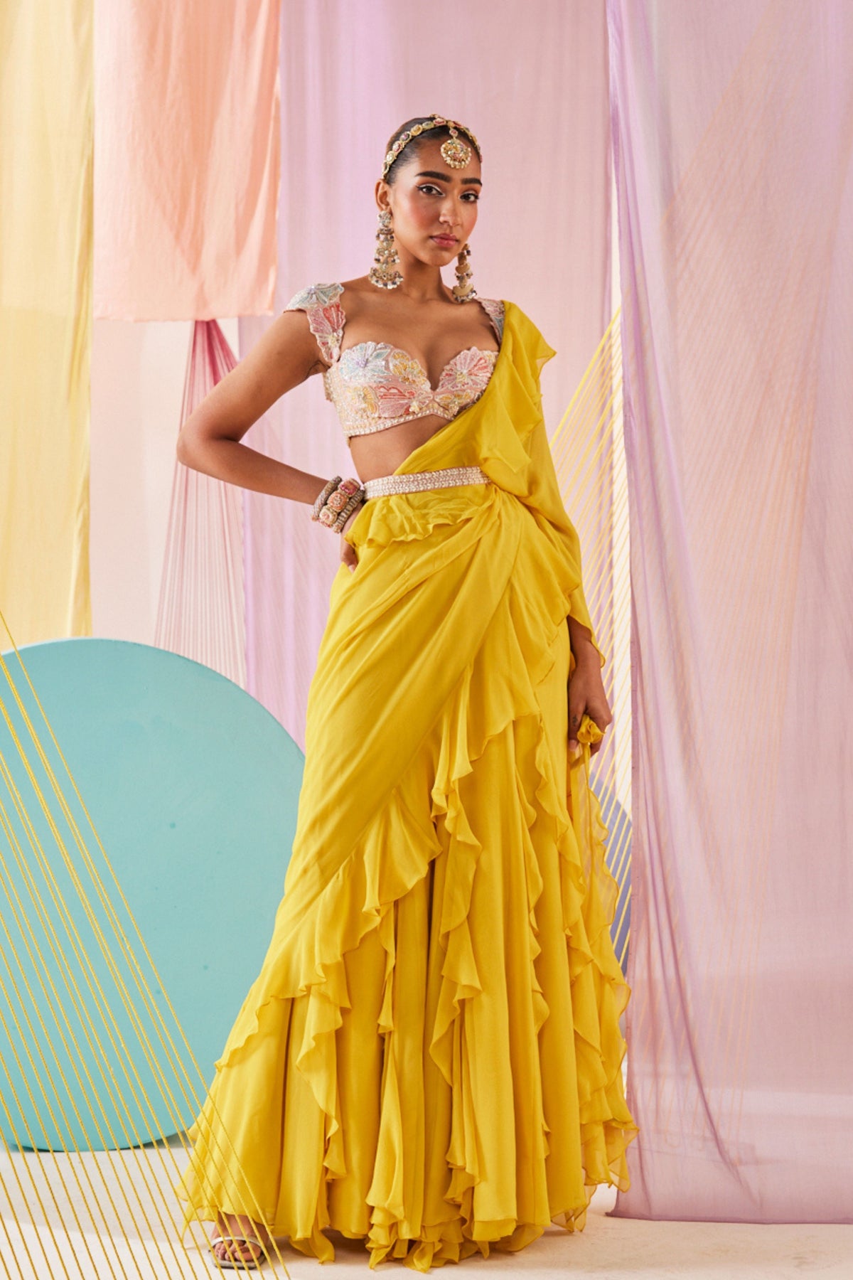 Maeva Pre-draped Saree Set