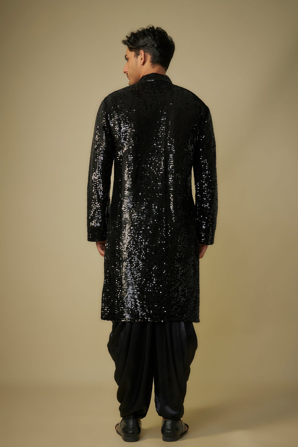 Black Sequin Kurta Set