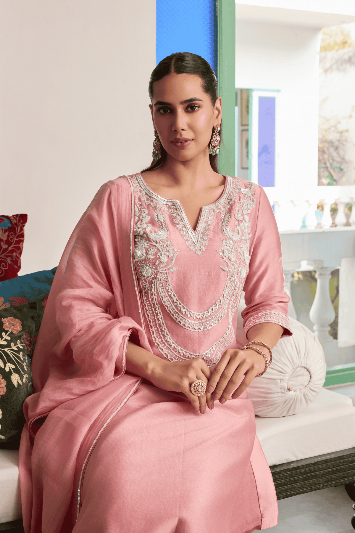 Chanderi Kurta Set