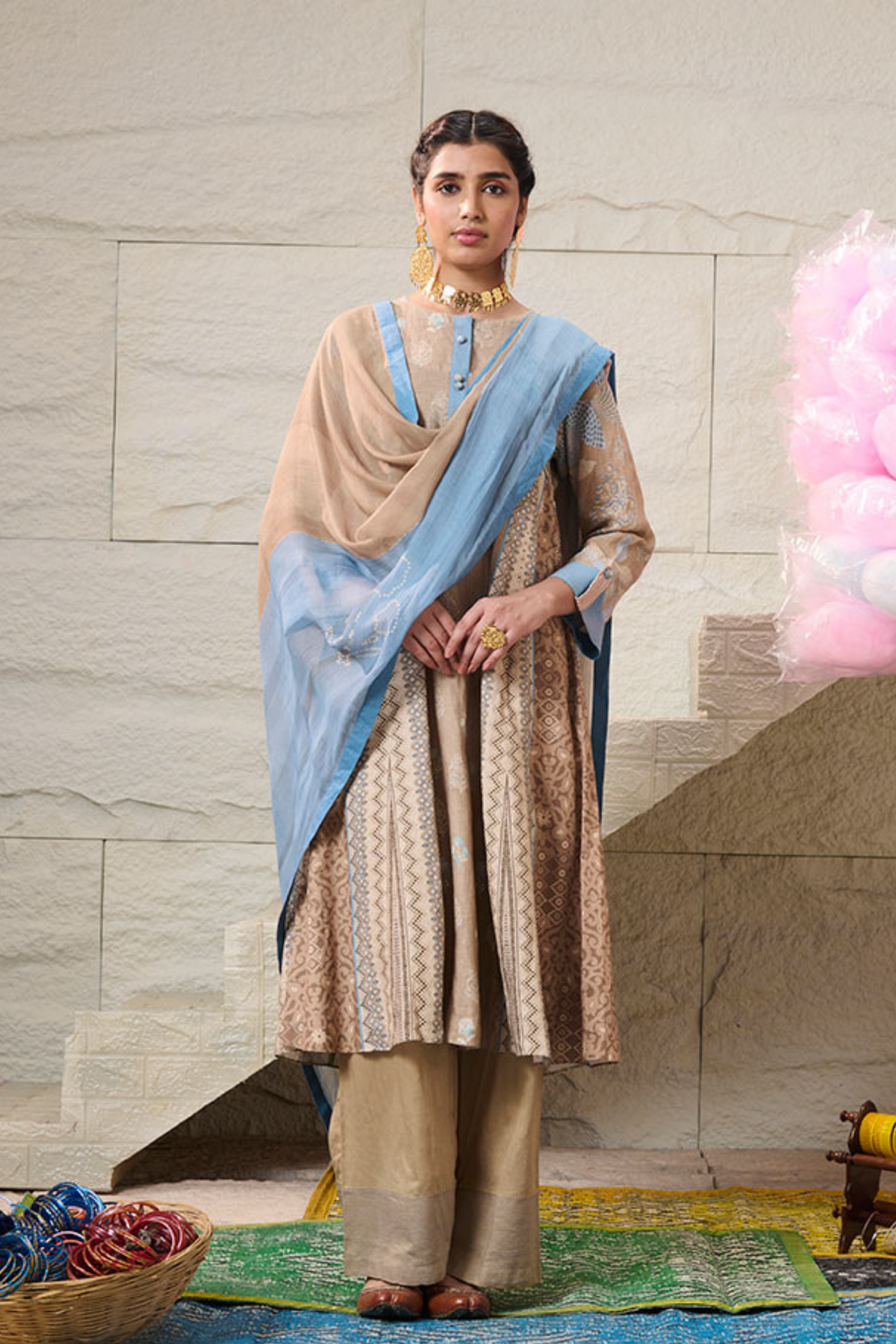 Baani Beige Kurta Set