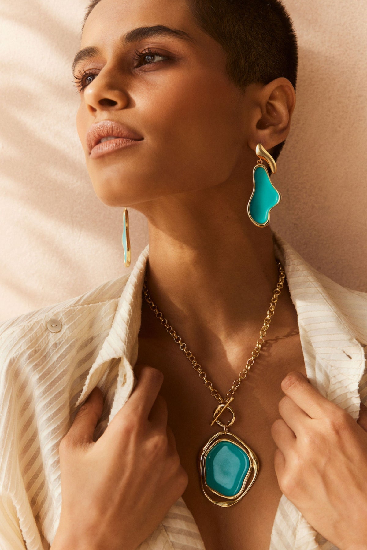 Saint Topez Aqua Earrings