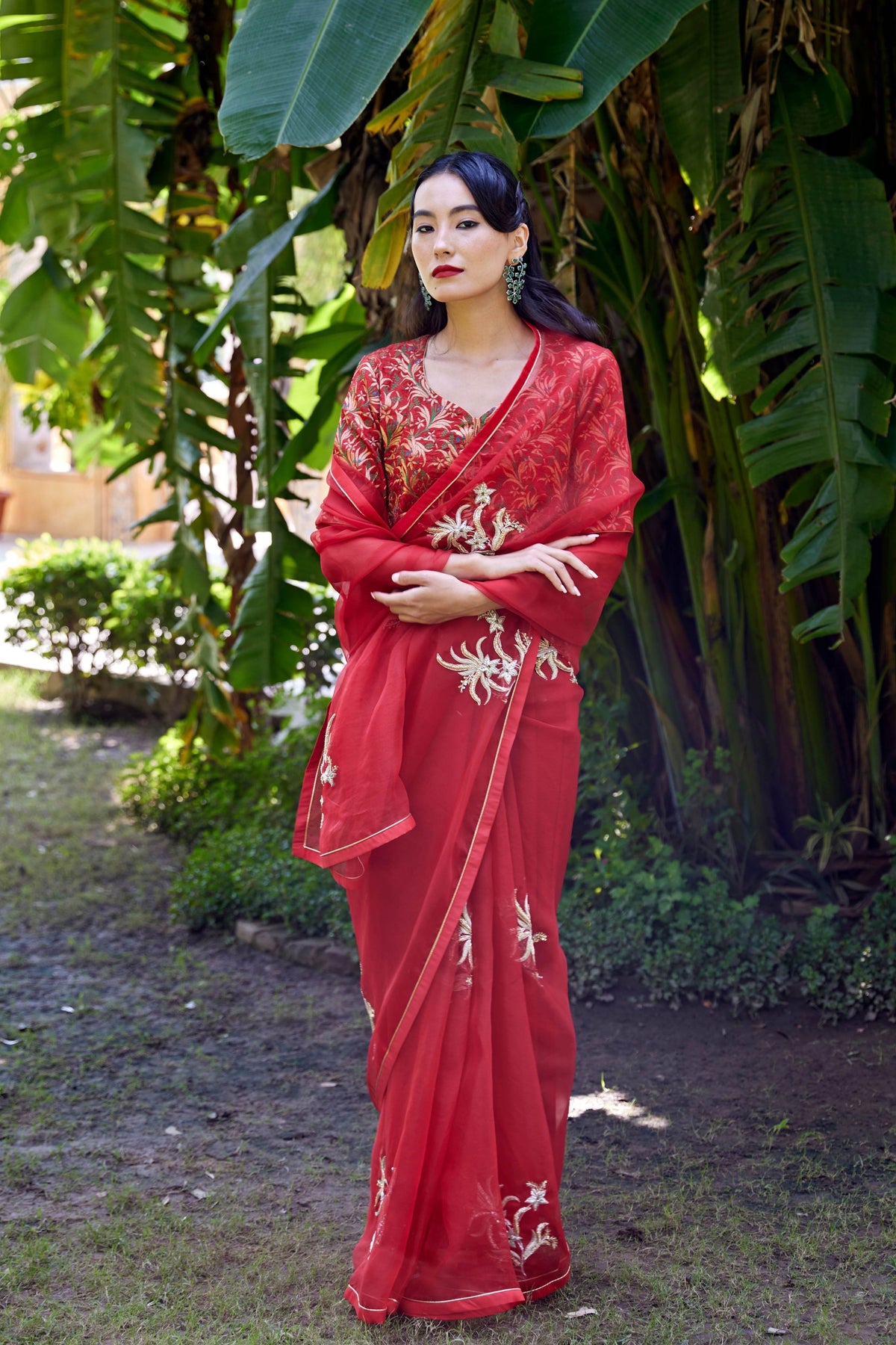 Akshara Red Saree