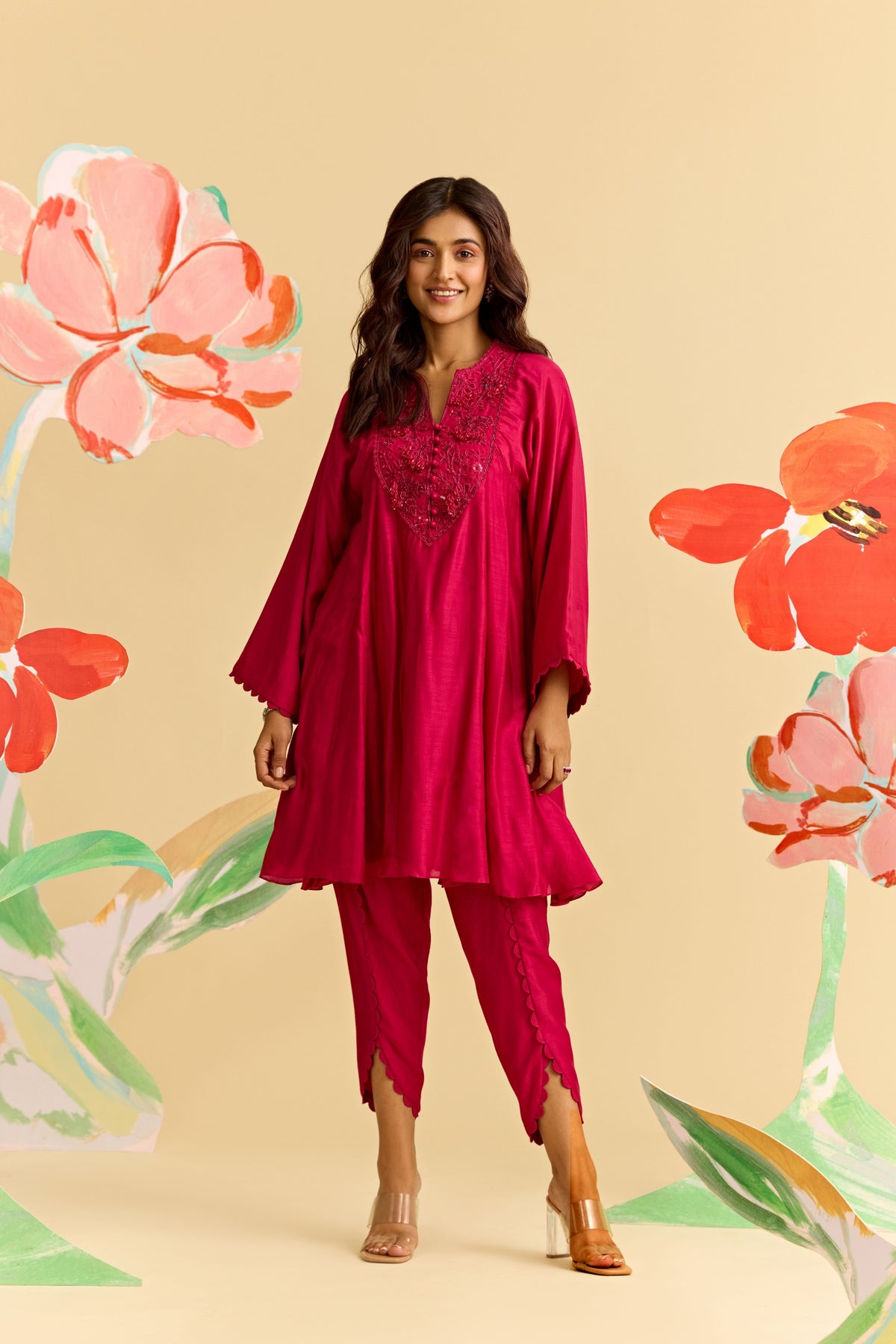 Deep Fuschia Kurta Set