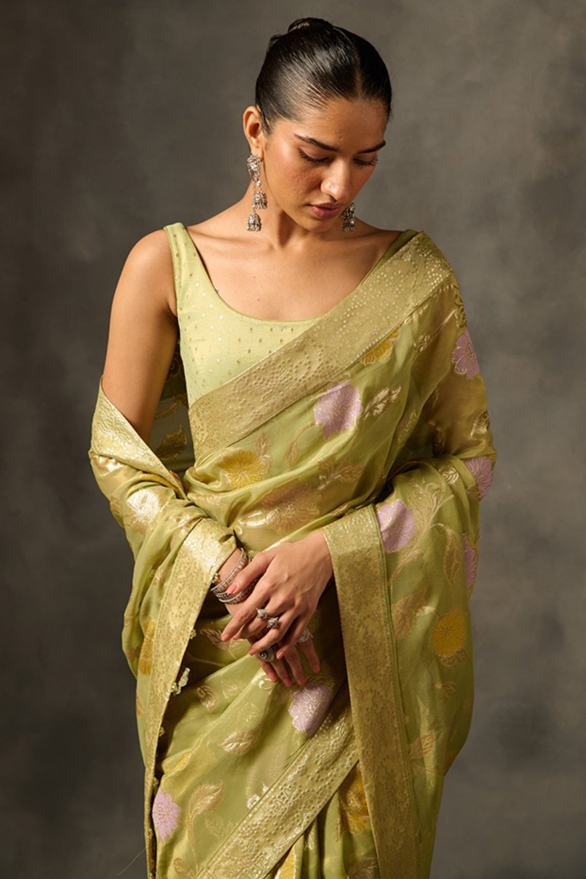 Green Palki Saree