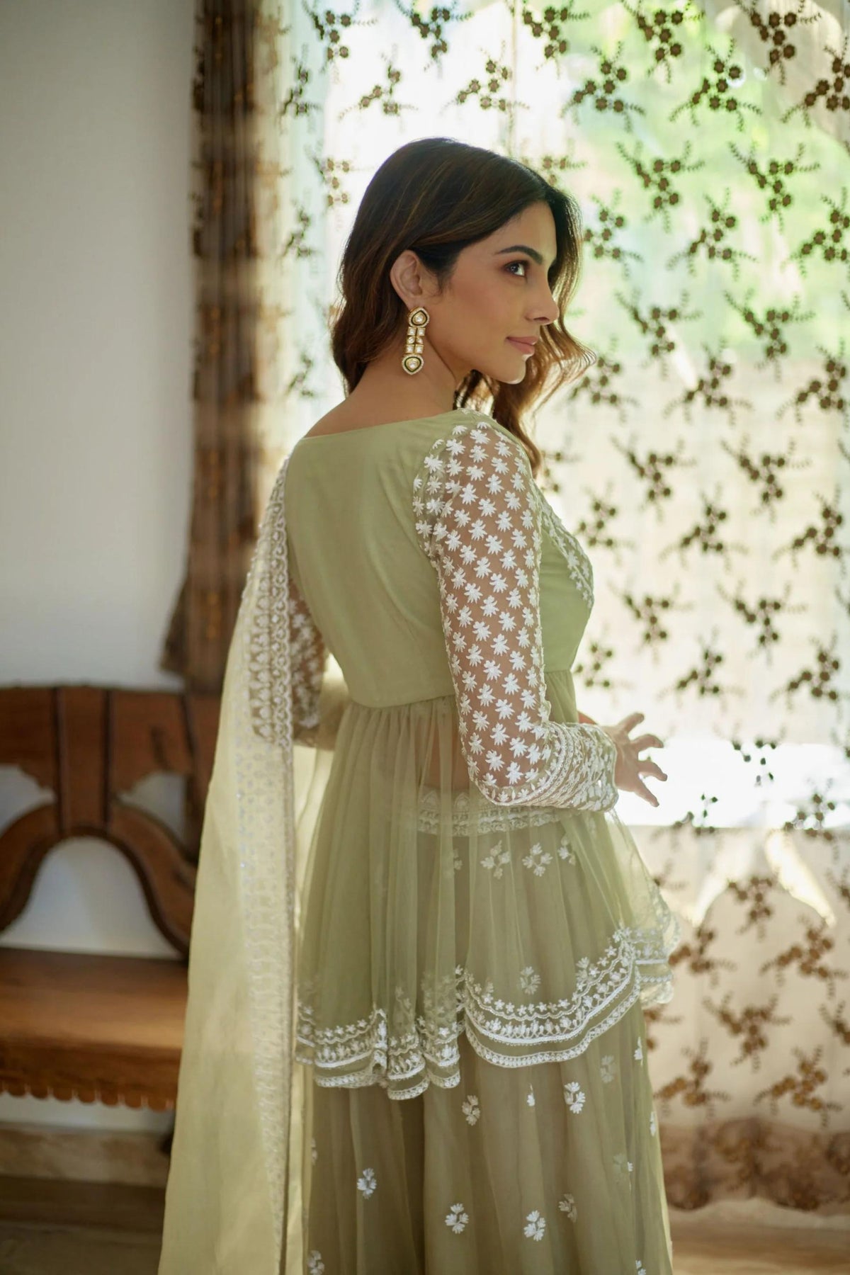 Beige Sharara Set