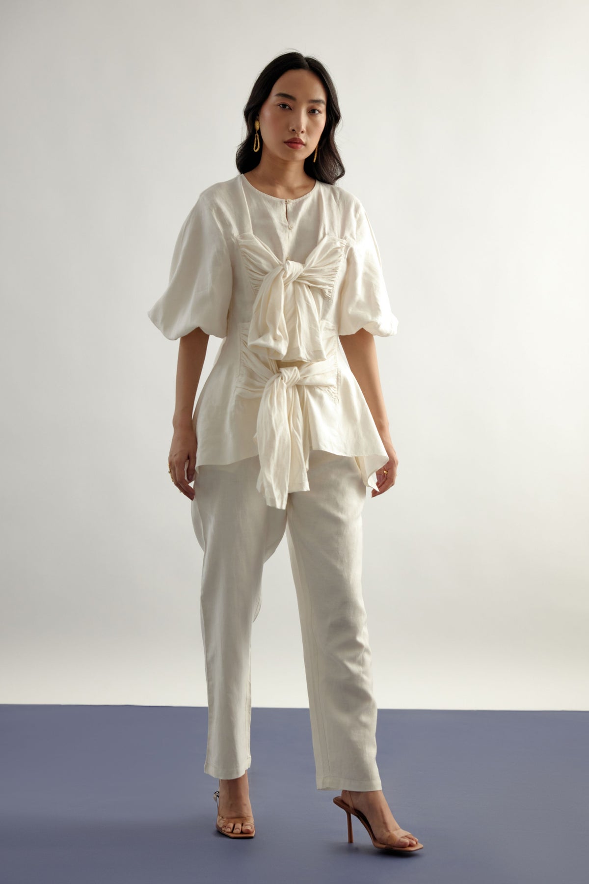 Echo Linen Tie up Top and pant Set