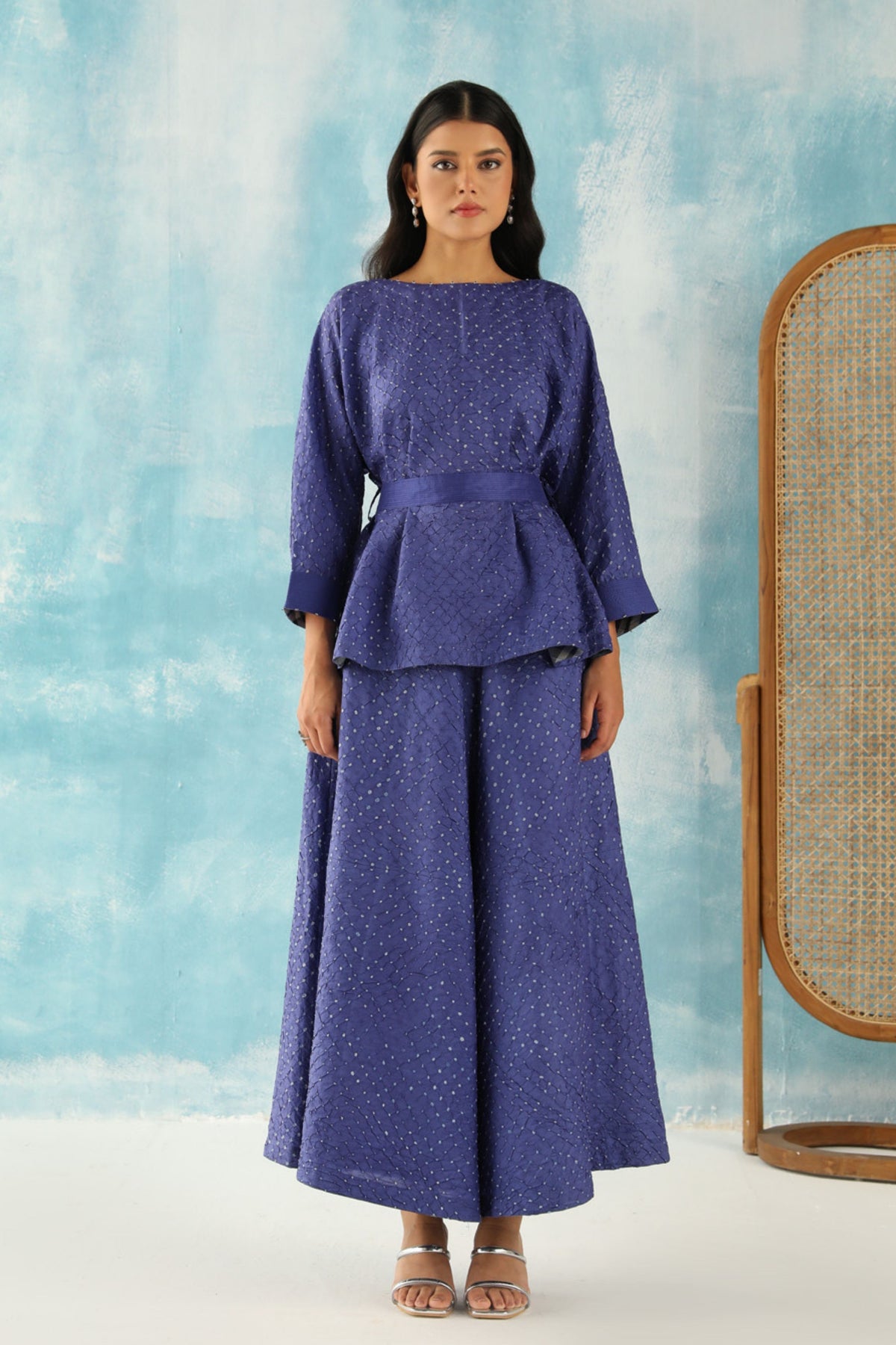 Kaftan Sleeve Blue Top