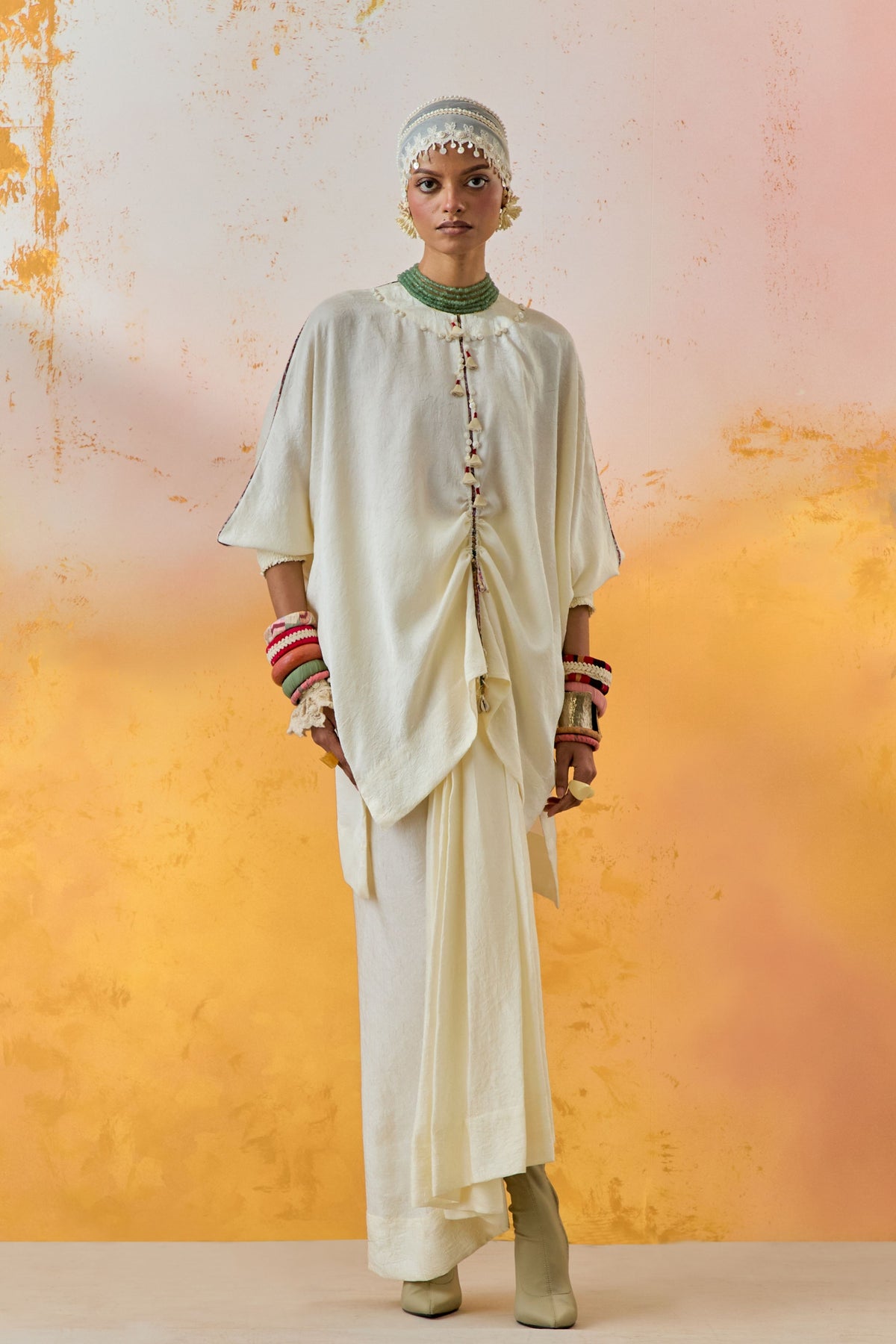 Mogra Kuru Trapeze Kurta Set