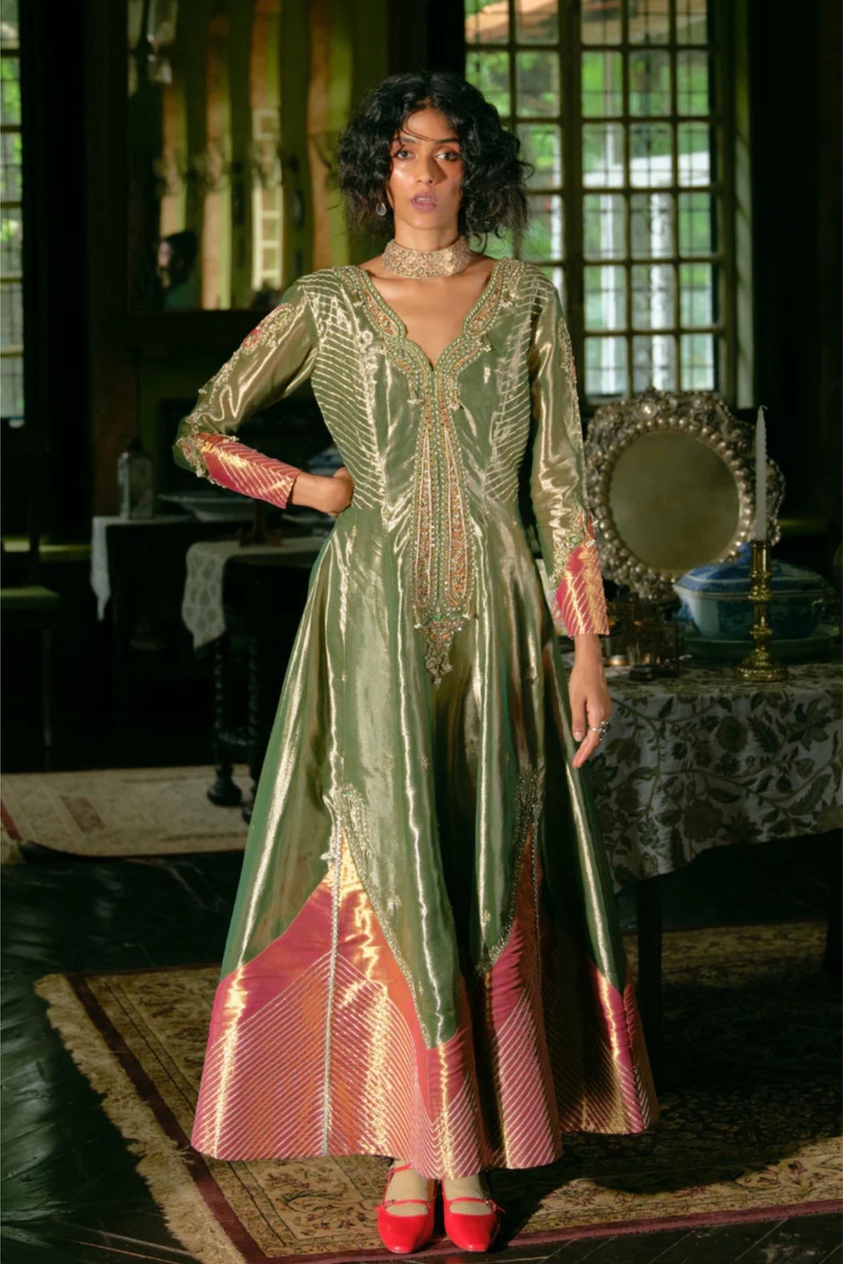 Emerald Anarkali With Dupatta