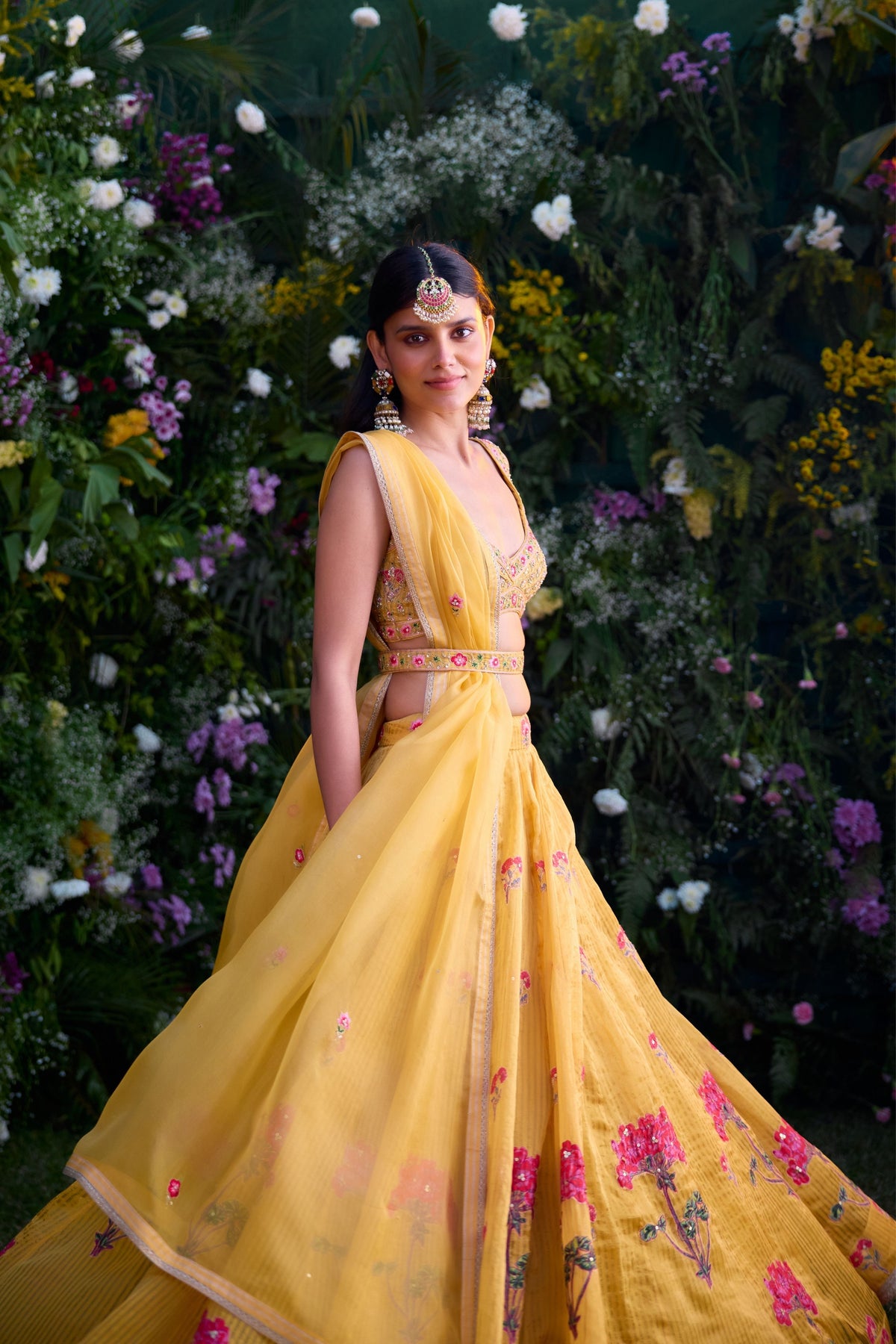 Spectra Yellow Lehenga Set