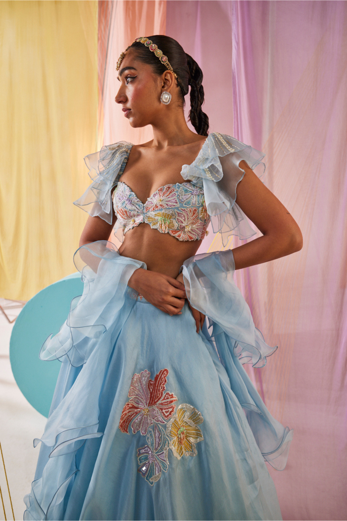 Powder Blue Amaira Lehenga Set