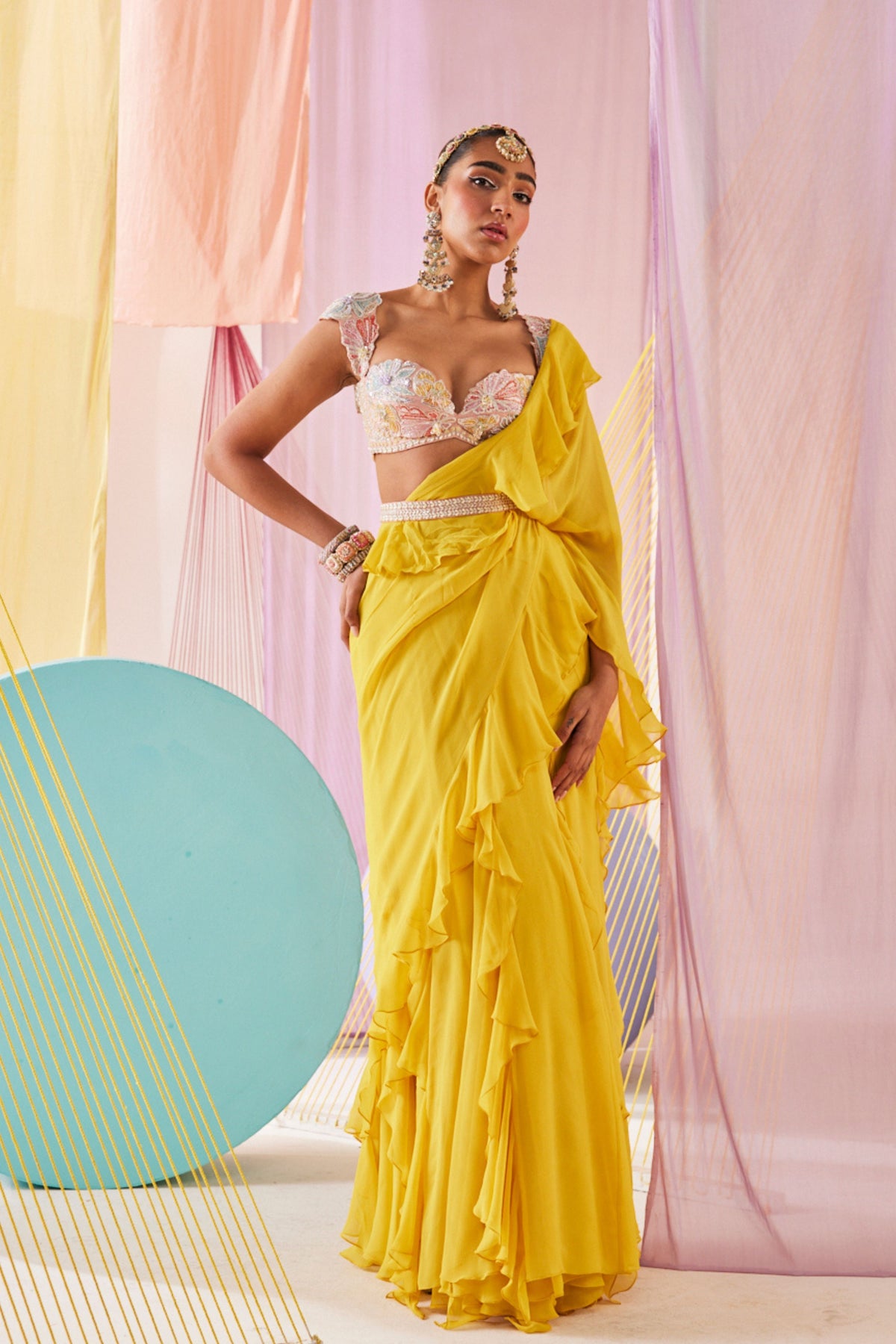 Maeva Pre-draped Saree Set