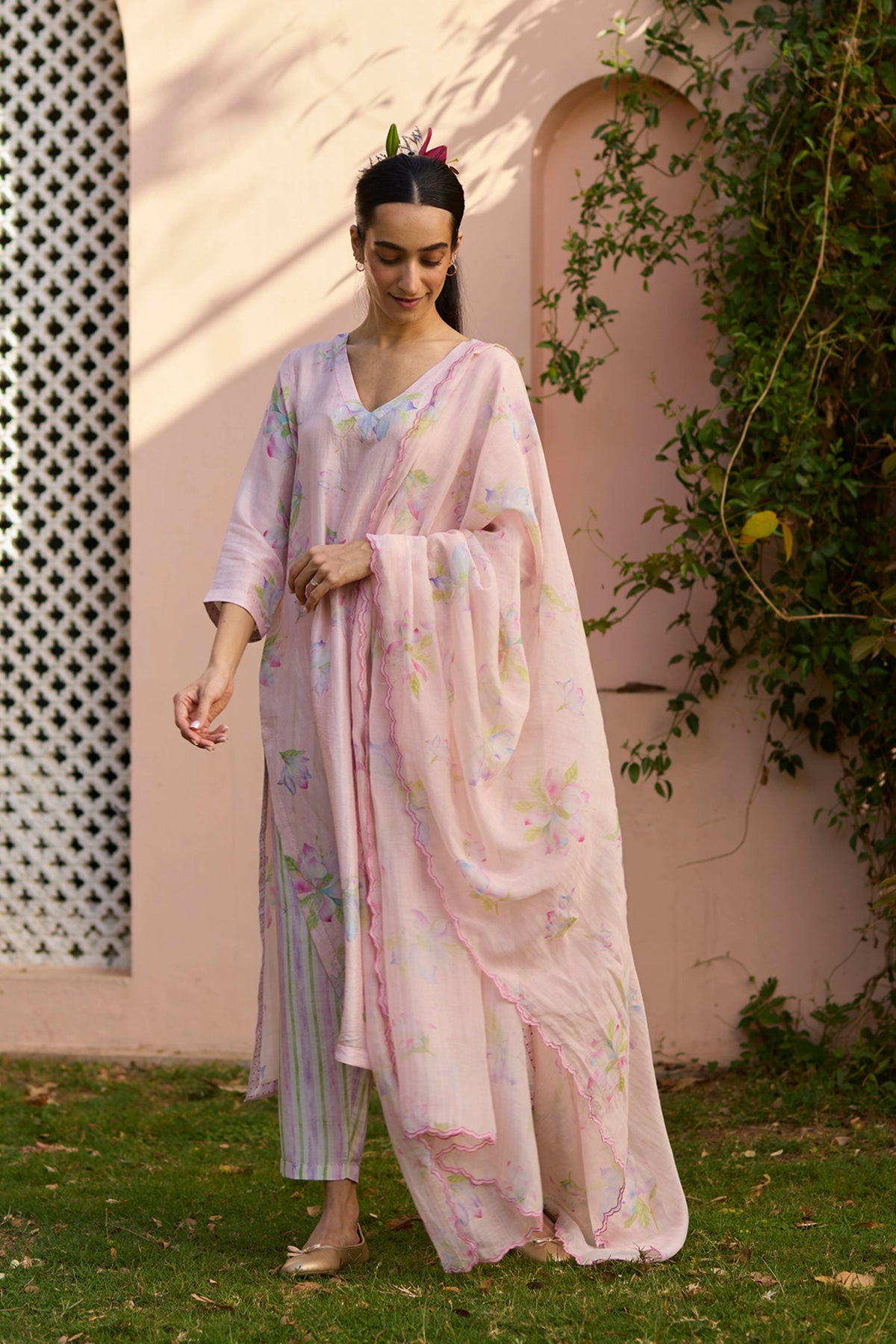 Sunkissed Magnolia Pink Dupatta