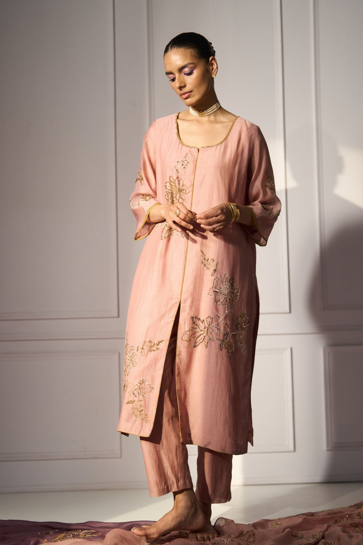 Pink Balori Kurta