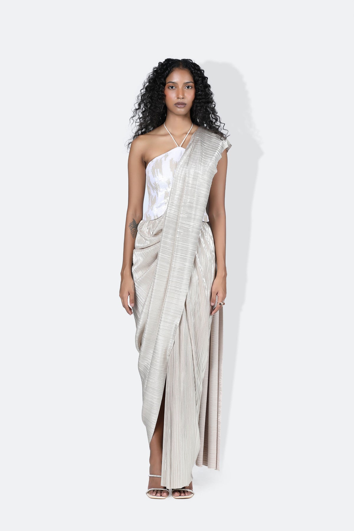 Metallic 2.0 Champagne Sari