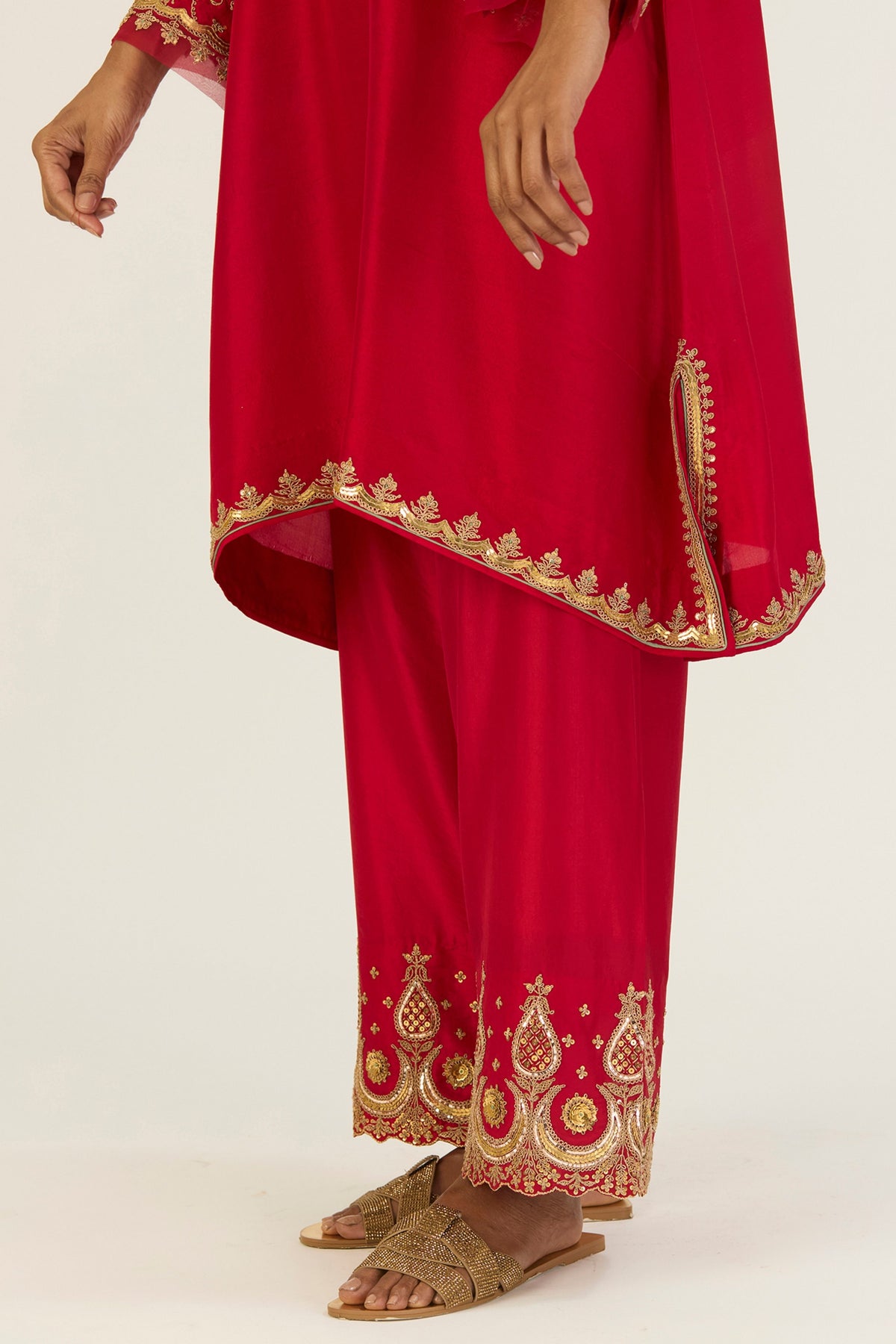 Alta Red Kurta &amp; Pants