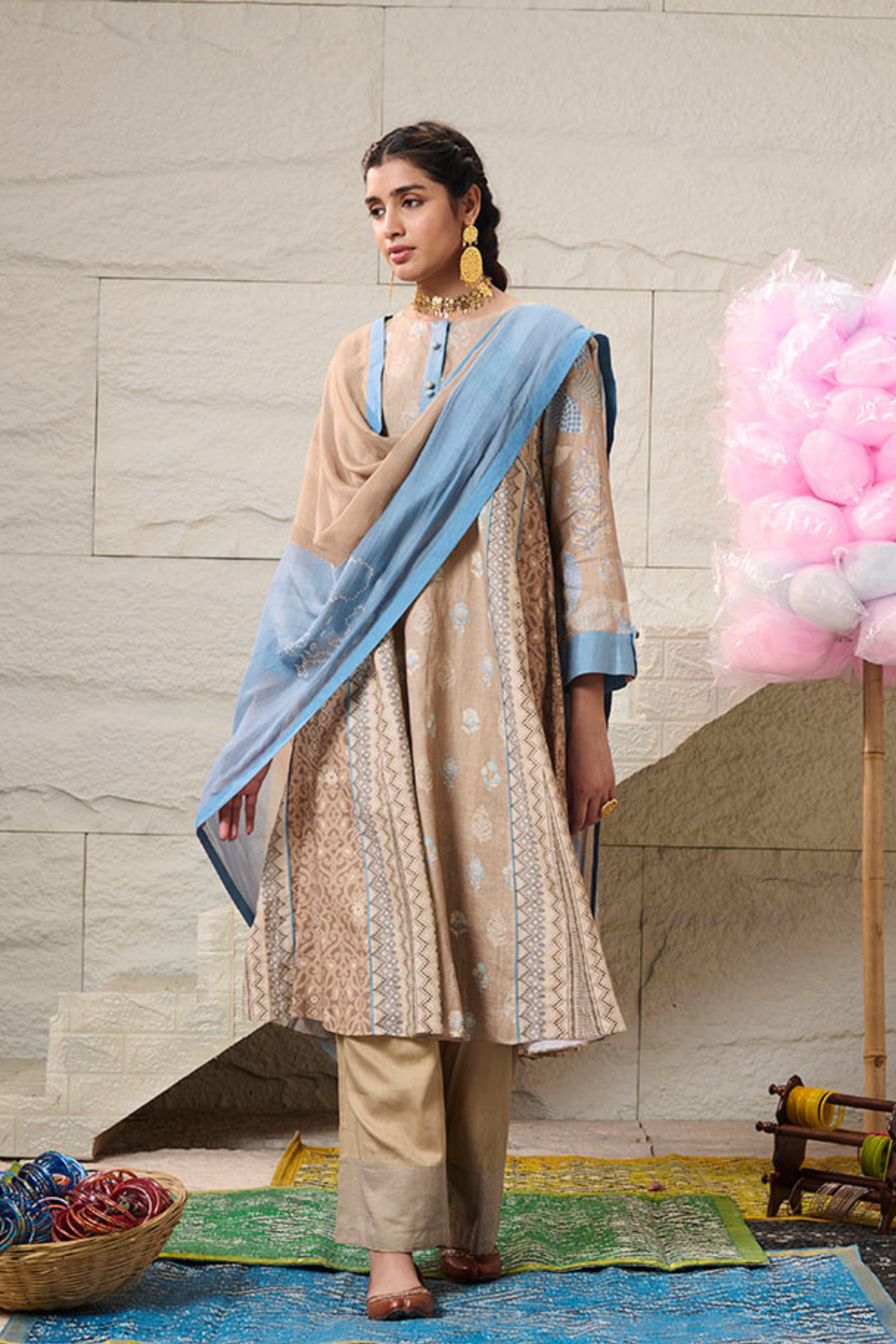 Baani Beige Kurta Set