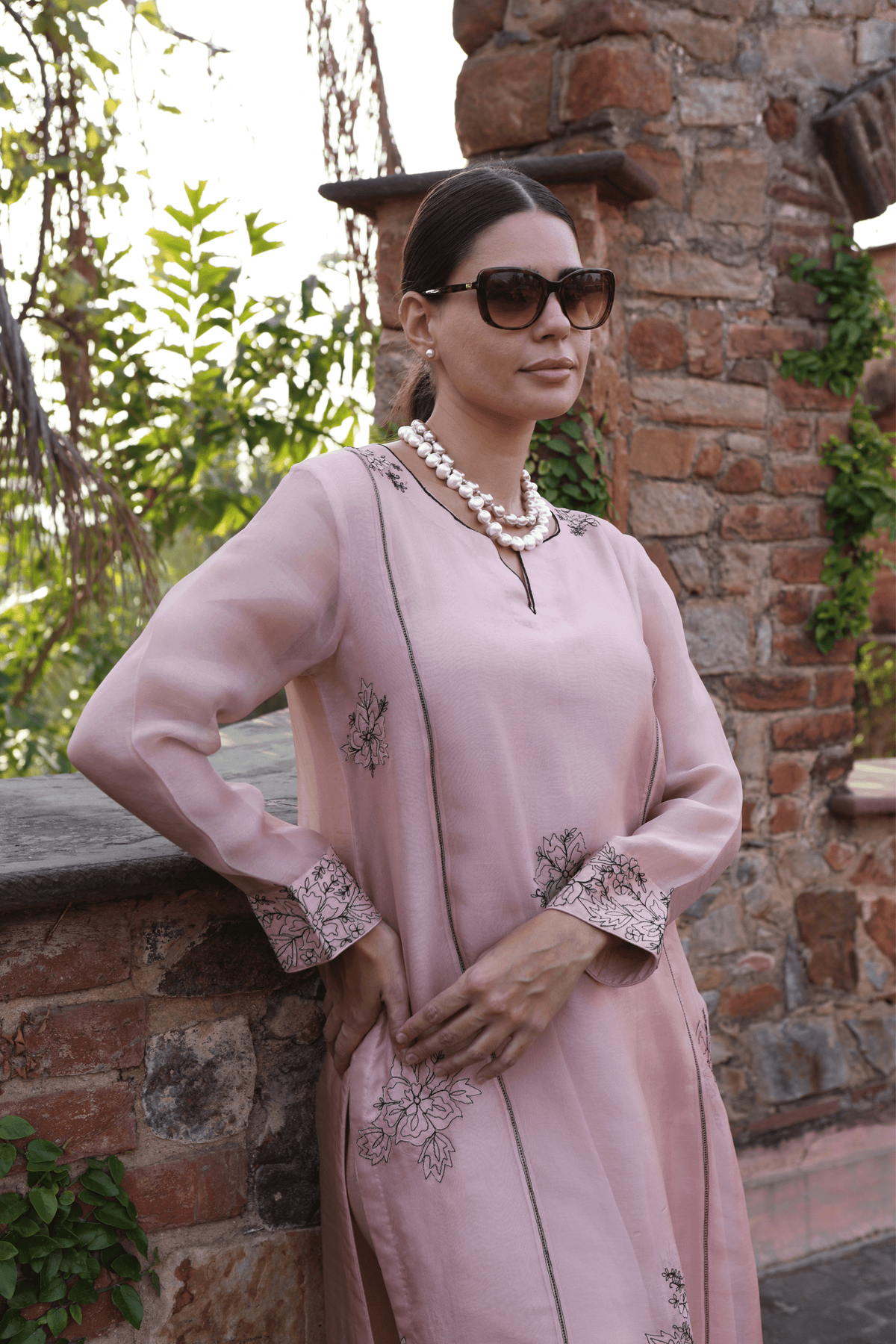 Dusty Pink Kurta And Pant