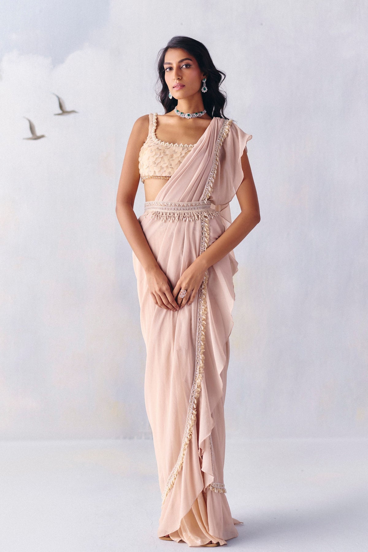 Stella Drape Saree Set