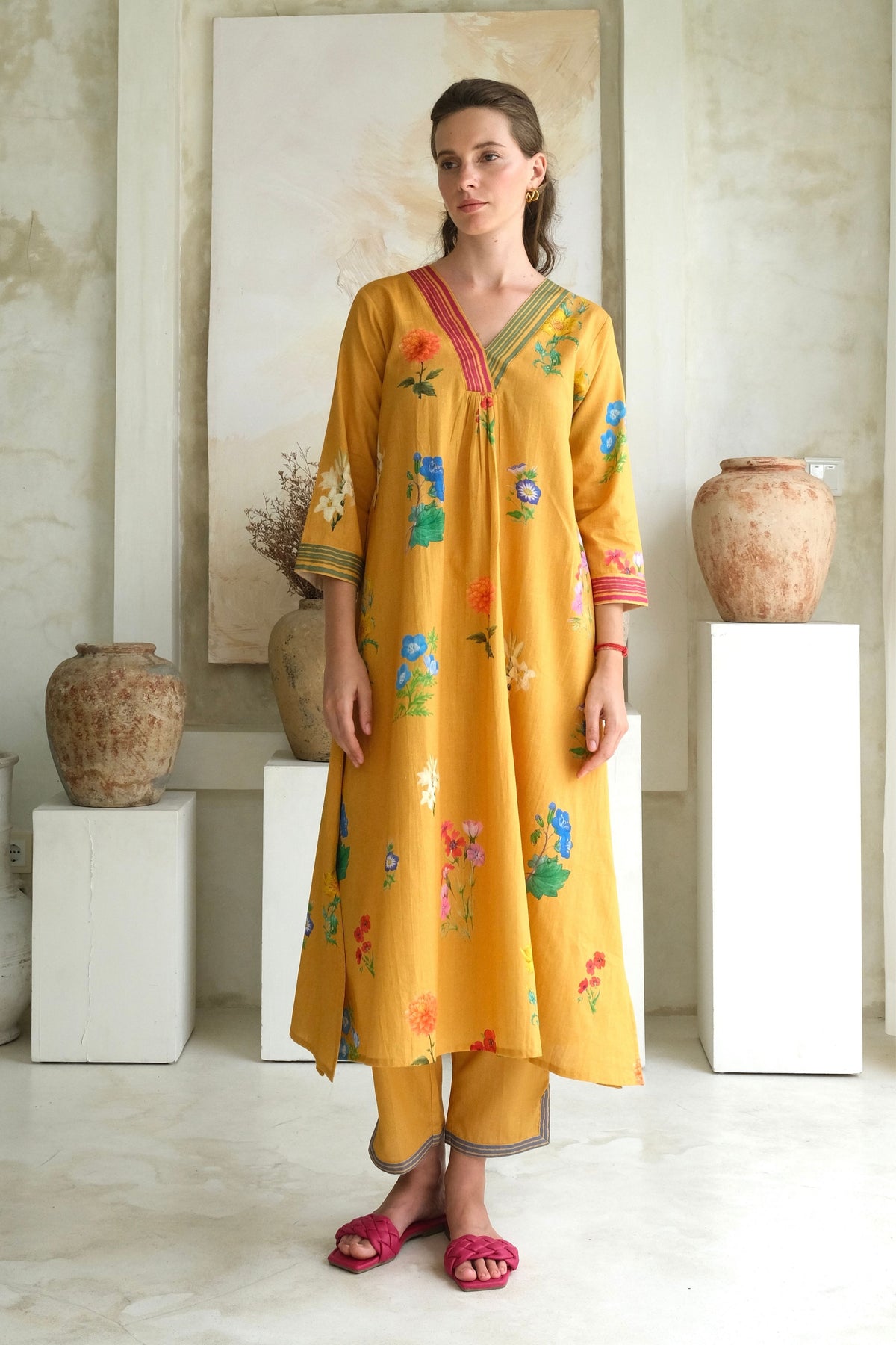 Marigold Mango Kurta Set