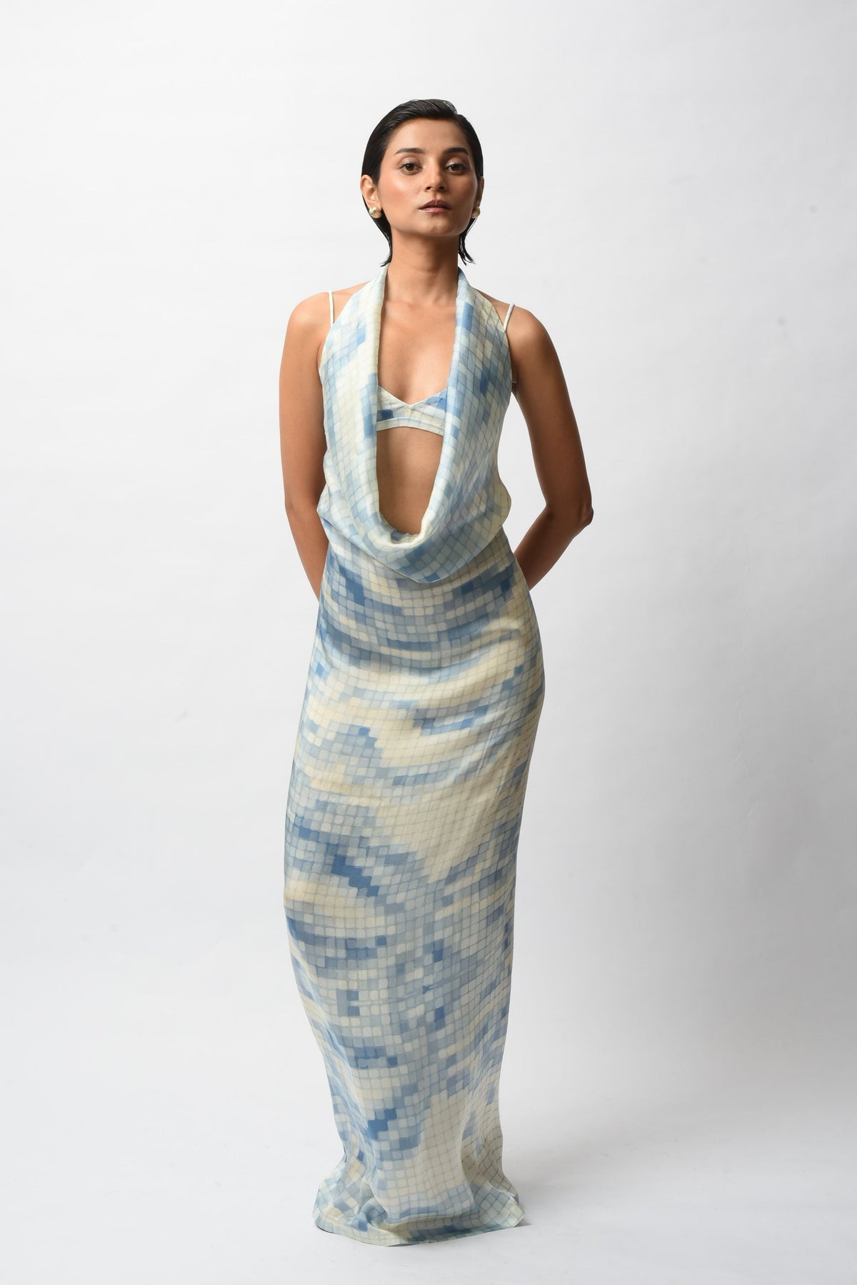 Satin Allure Backless Sun Bath Resort Gown