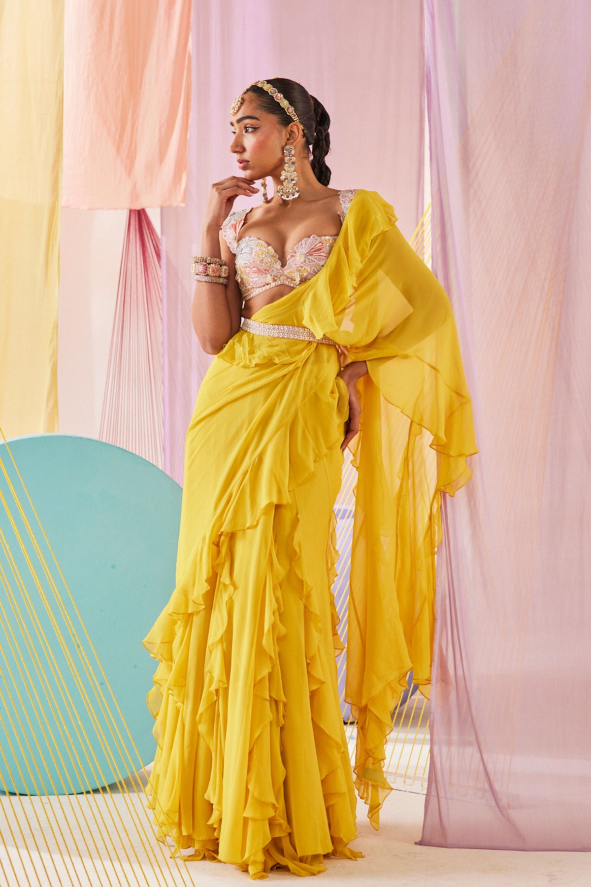 Maeva Pre-draped Saree Set