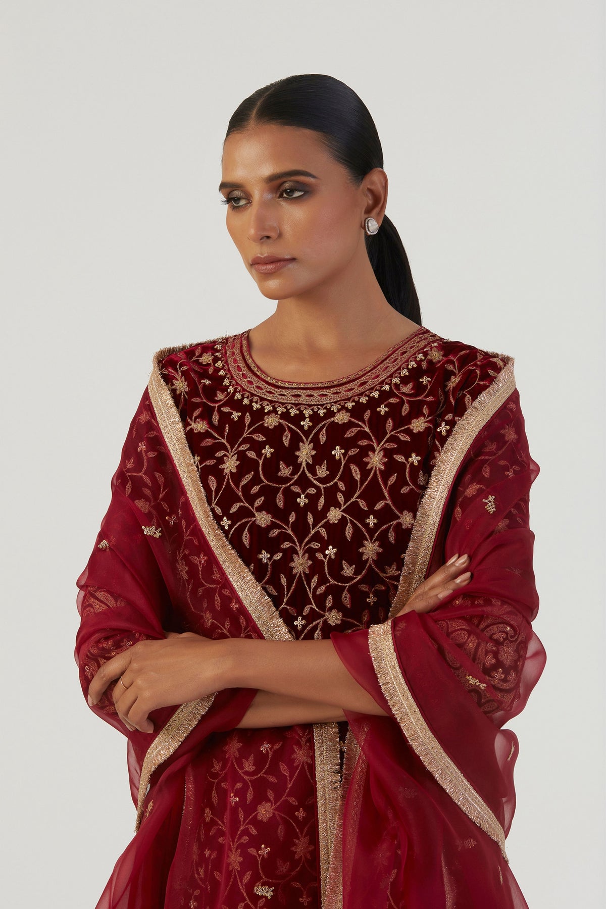 Akira Velvet Kurta and Sharara