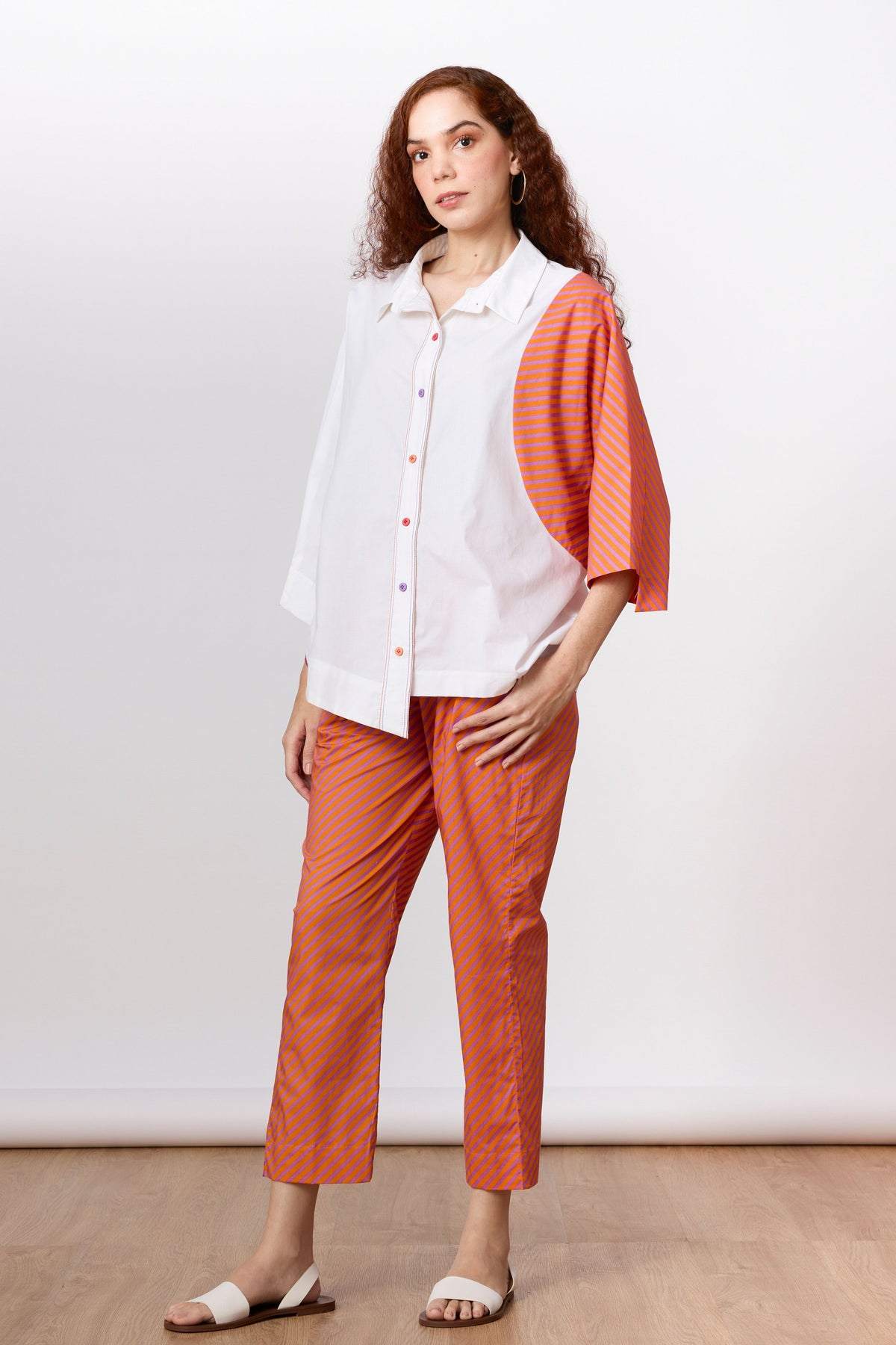 Chase Orange Diagonal Stripe Pant