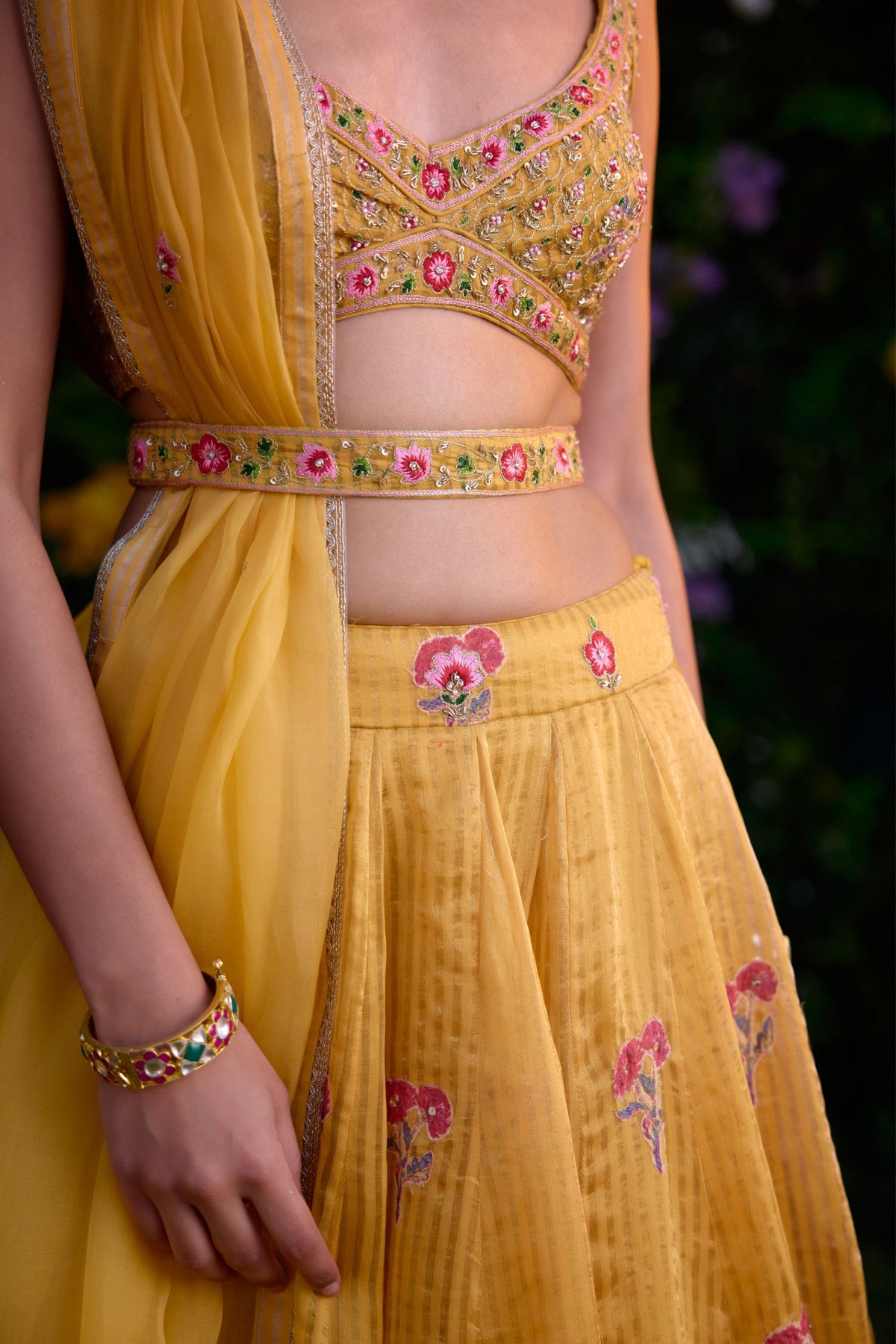 Spectra Yellow Lehenga Set