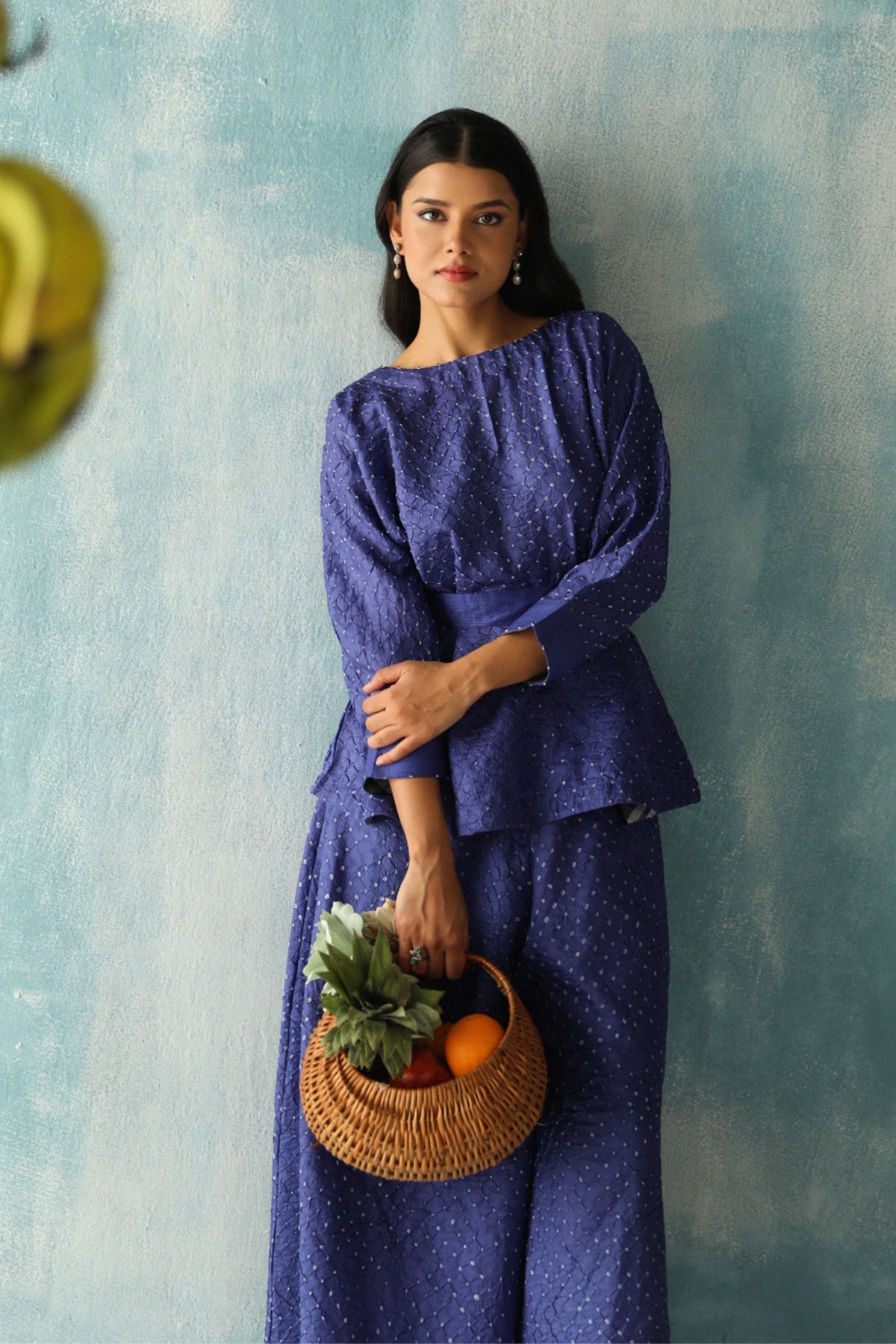 Kaftan Sleeve Blue Top