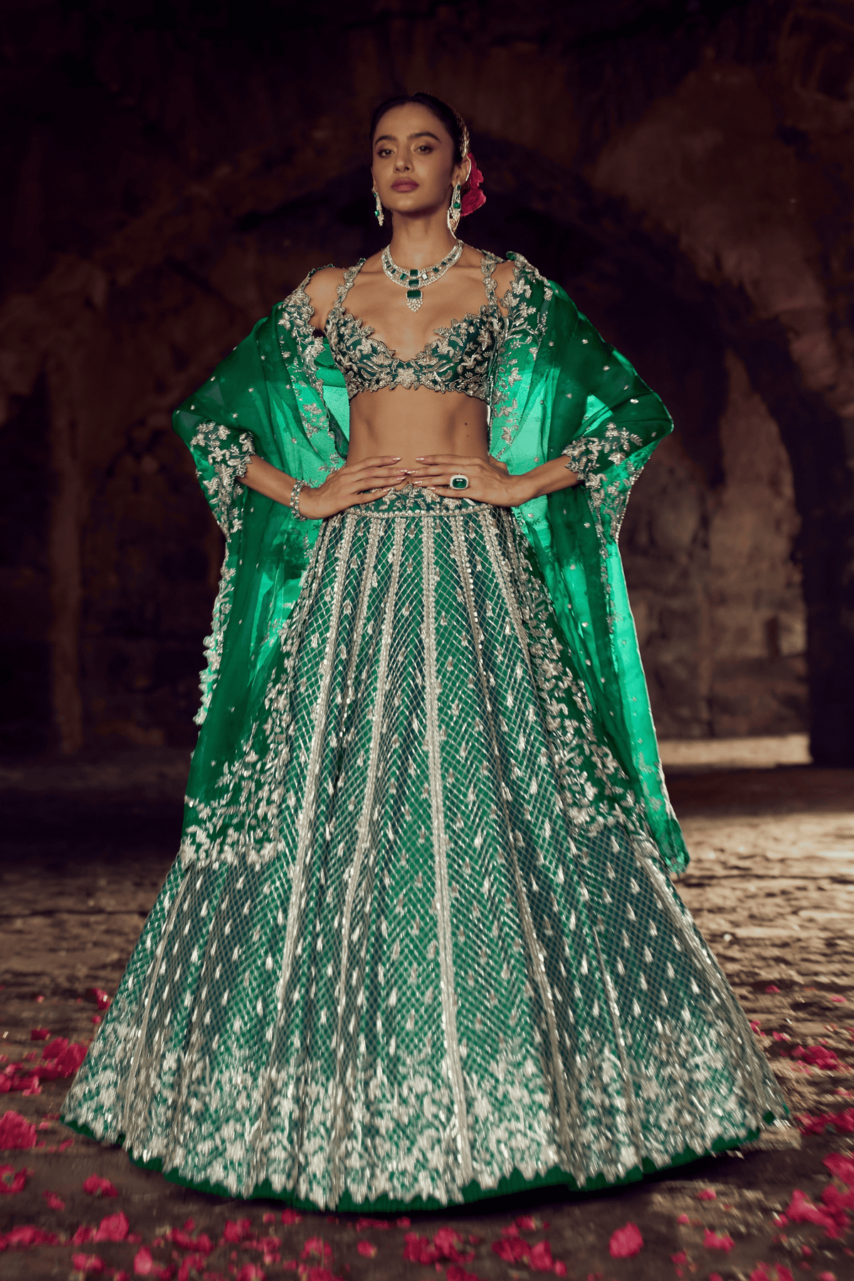 Emerlad Green Hustle Lehenga Set