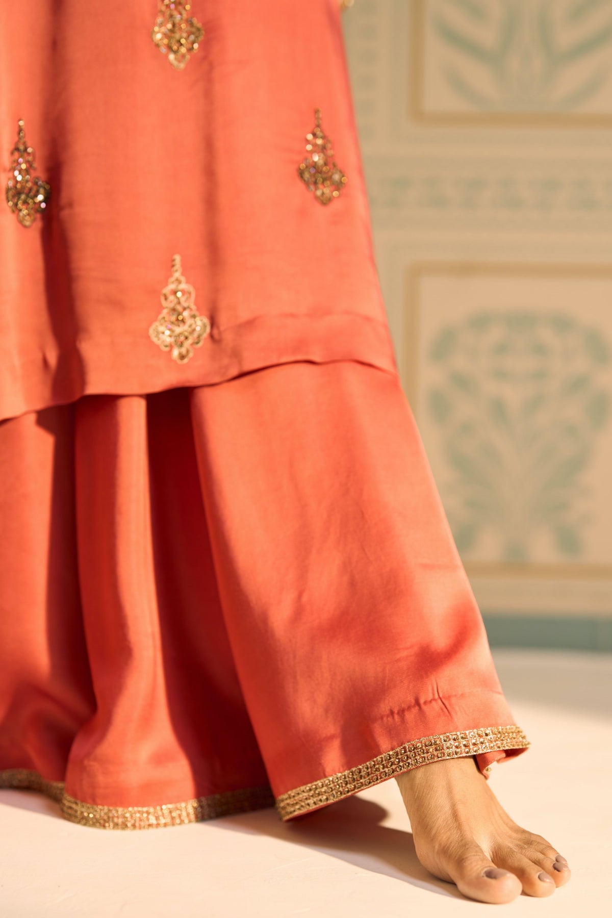 Orange Chavi Lehenga Set