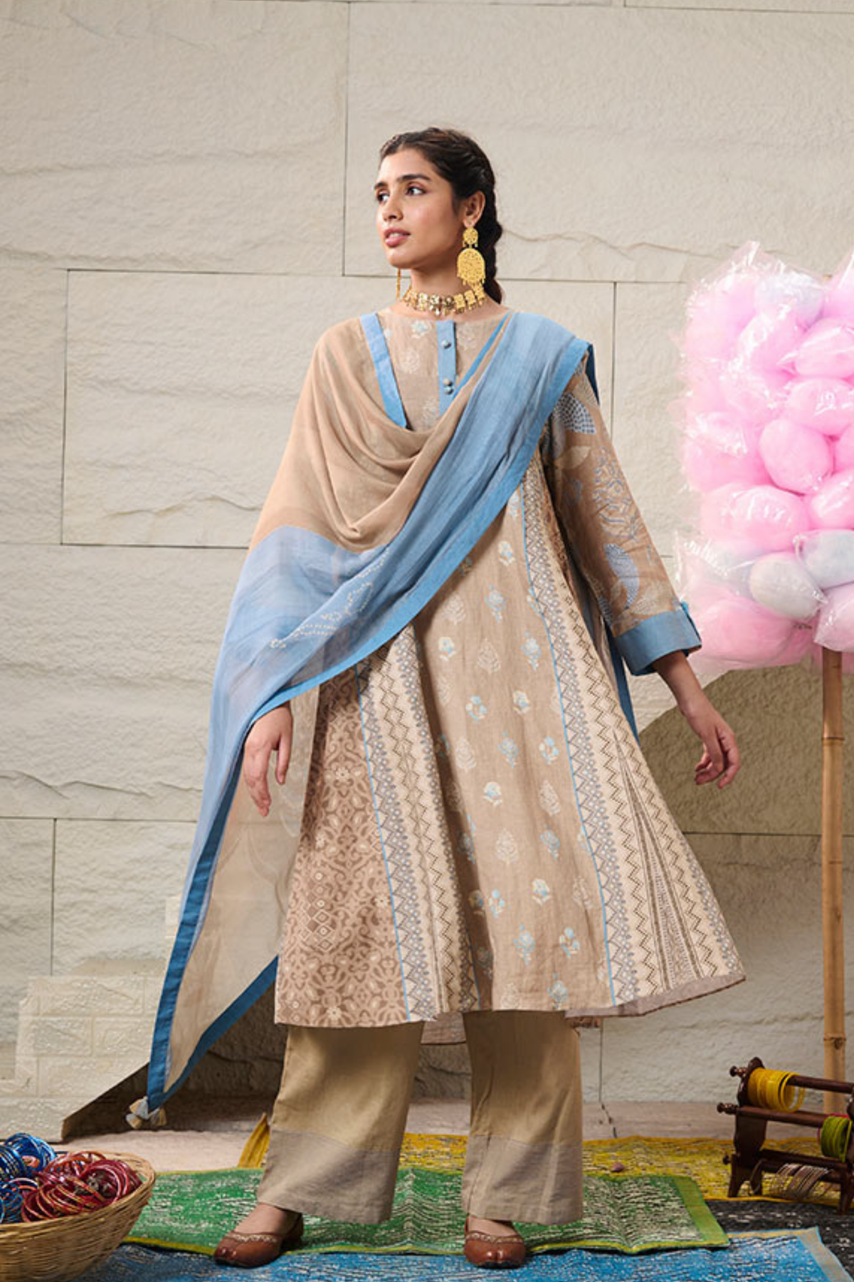 Baani Beige Kurta Set